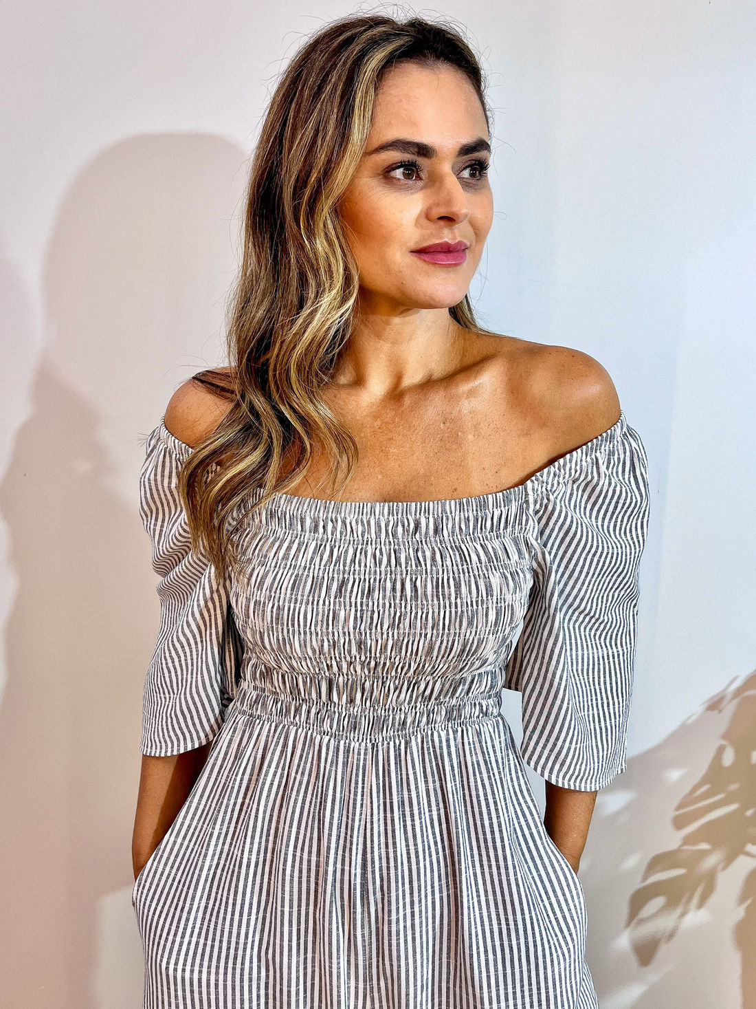 Macacão Laura - Listras Preto e Branco Macacão Laura - Listras Preto e Branco