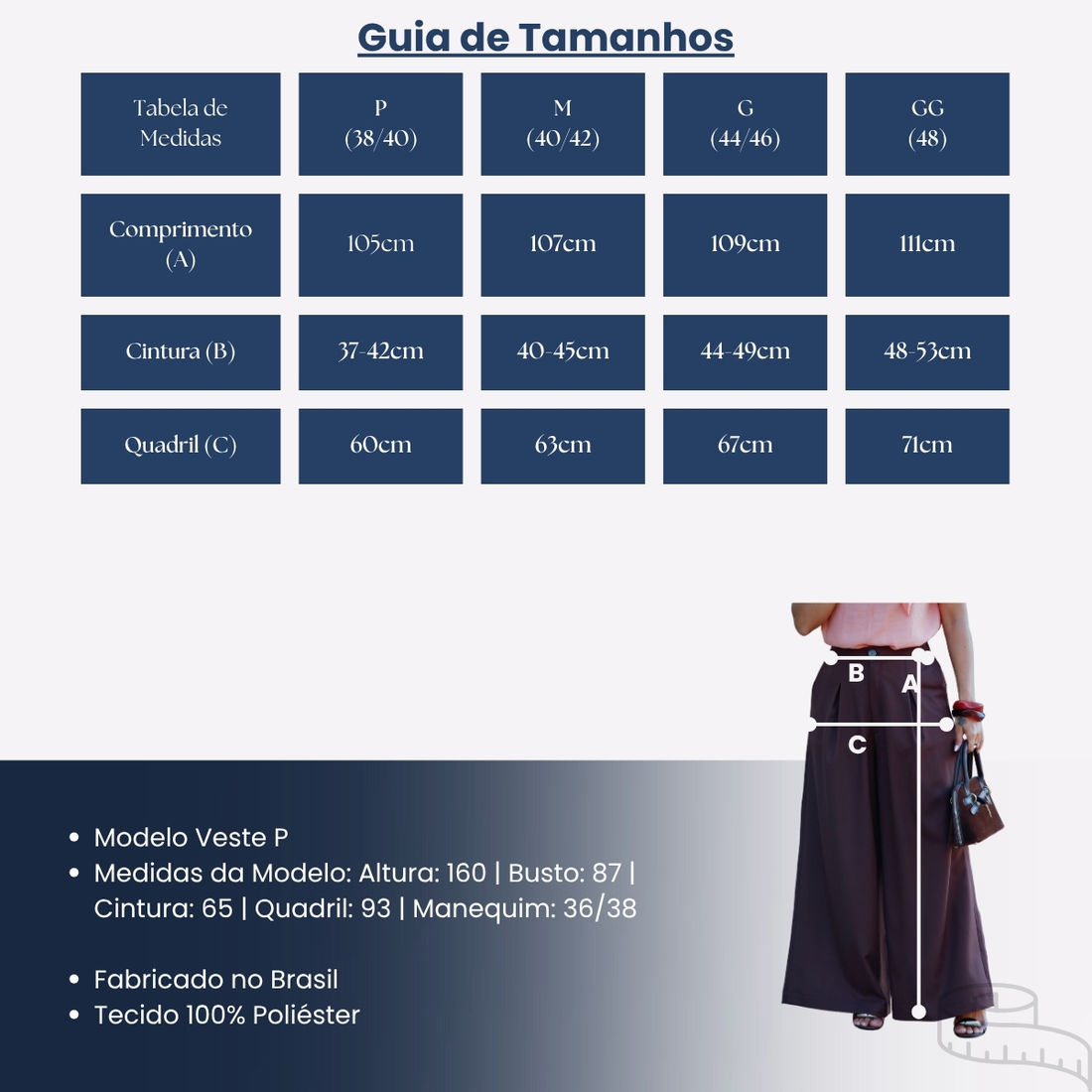 Calça Pantalona Nice em Tecido Plano Crepe Encorpado - Marrom Calça Pantalona Nice em Tecido Plano Crepe Encorpado - Marrom