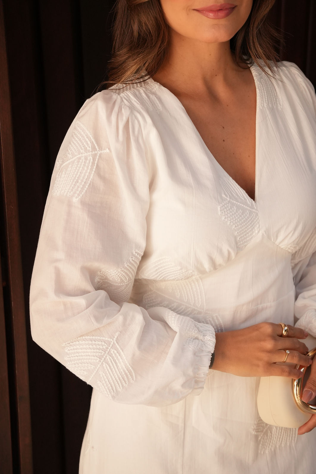 Vestido Malu - Branco Bordado de Algodão Vestido Malu - Branco Bordado de Algodão