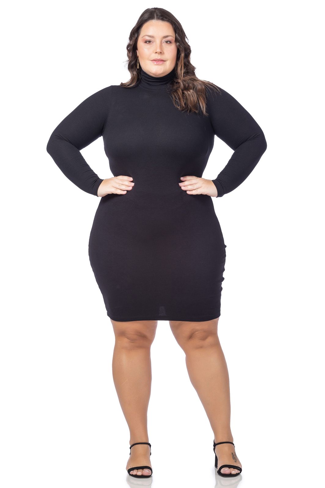Plus size clearance turtleneck dress