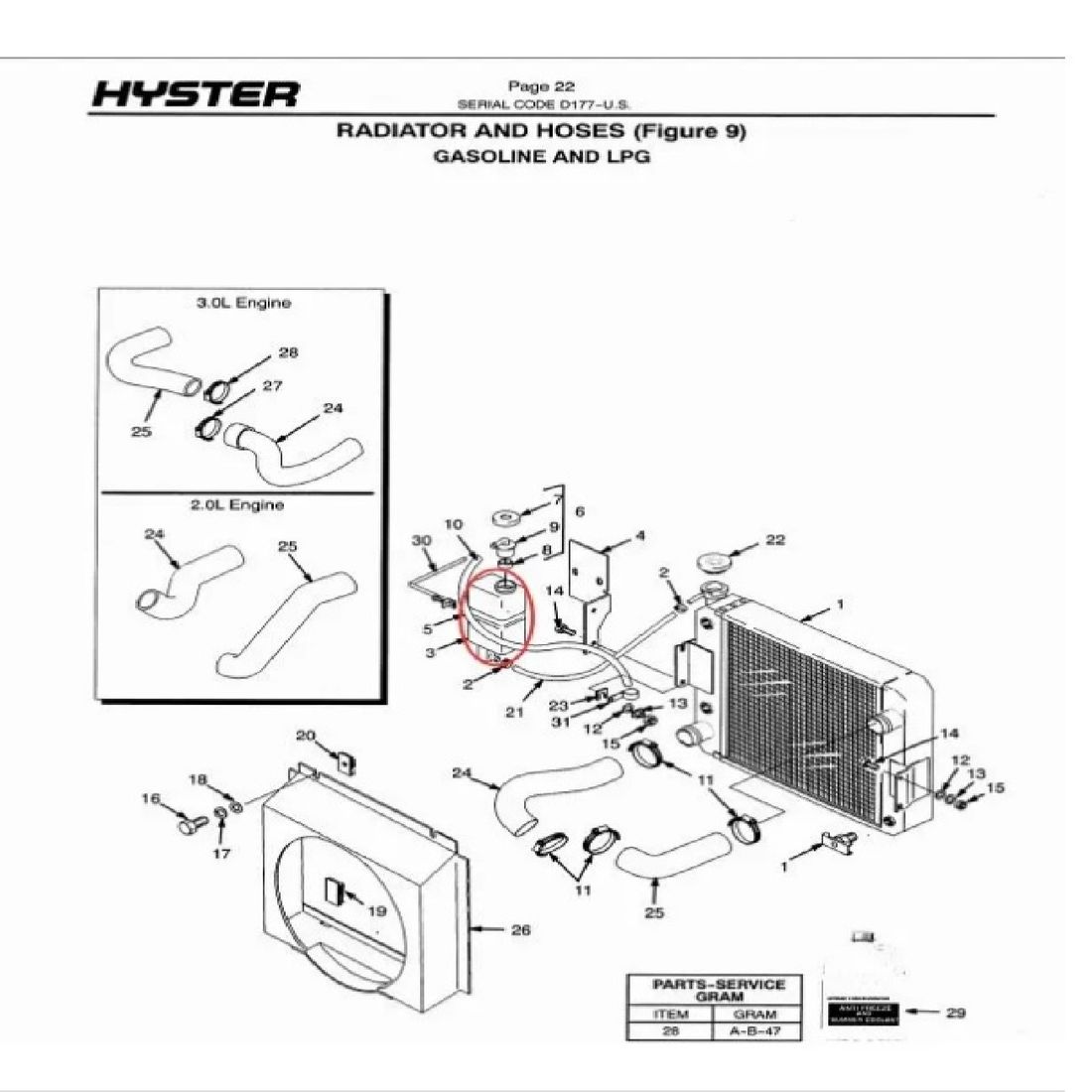 1347026 RESERVATORIO AGUA RADIADOR VX/FT - HYSTER/YALE 1347026 RESERVATORIO AGUA RADIADOR VX/FT - HYSTER/YALE