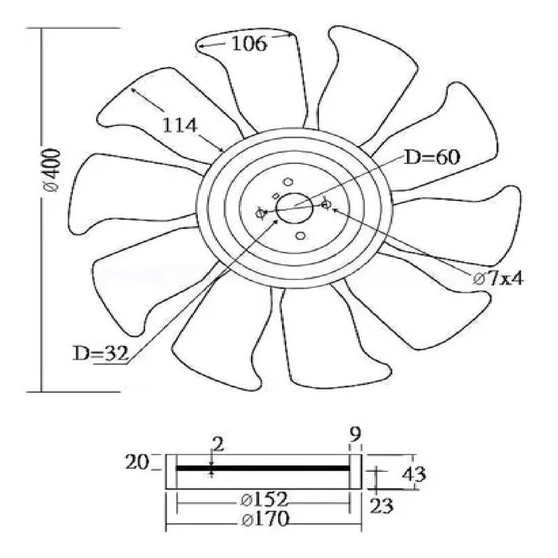 21060FU410 HELICE 10 PAS MOTOR NISSAN 21060FU410 HELICE 10 PAS MOTOR NISSAN