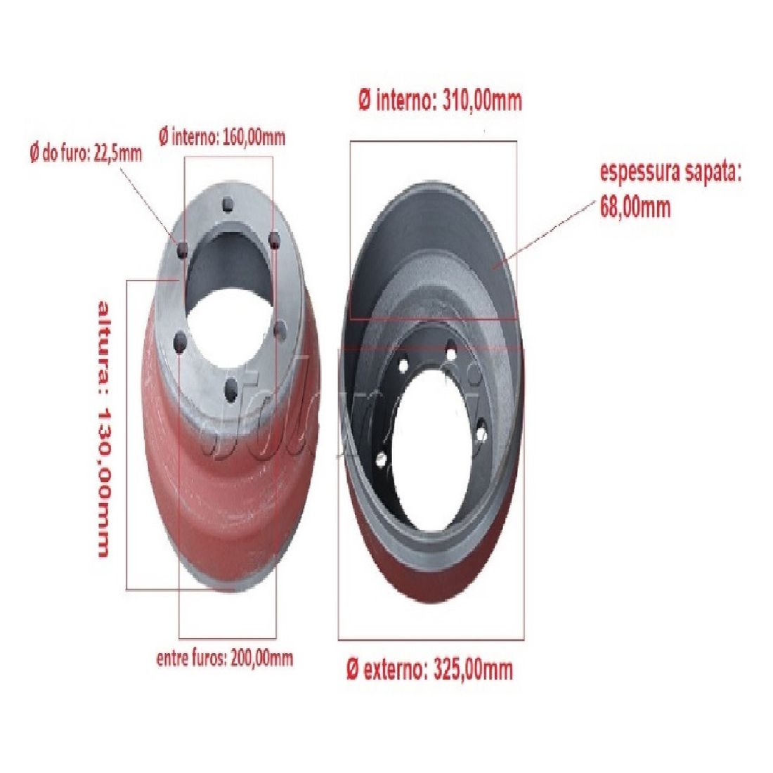 2317771 TAMBOR FREIO 2.5 T  - Goodsense / Heli / Hyster 2317771 TAMBOR FREIO 2.5 T  - Goodsense / Heli / Hyster