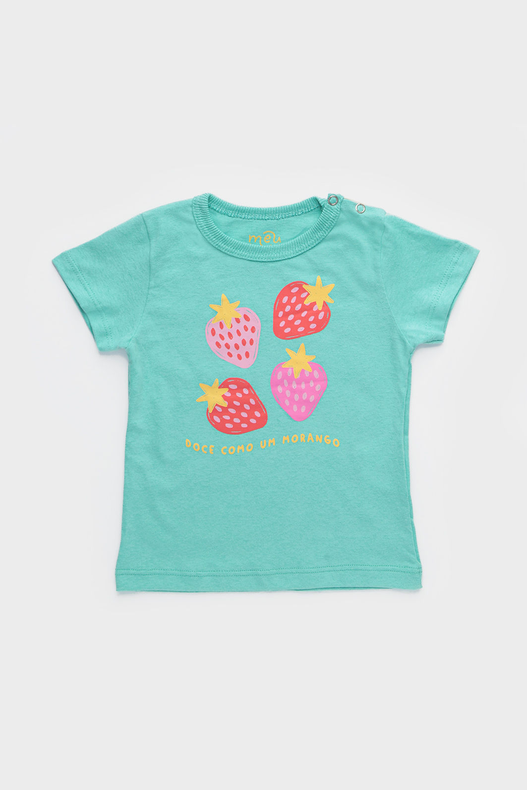 CAMISETA UNISSEX BEBÊ MORANGUINHOS