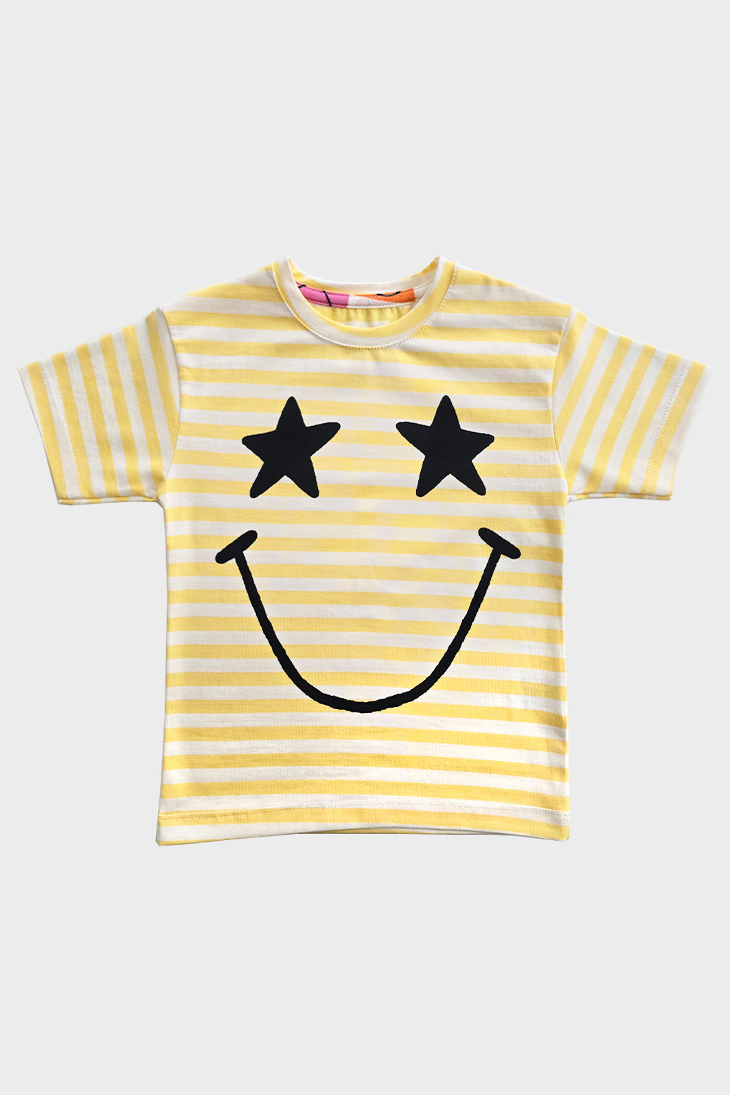 CAMISETA UNISSEX LISTRADA FELIZ