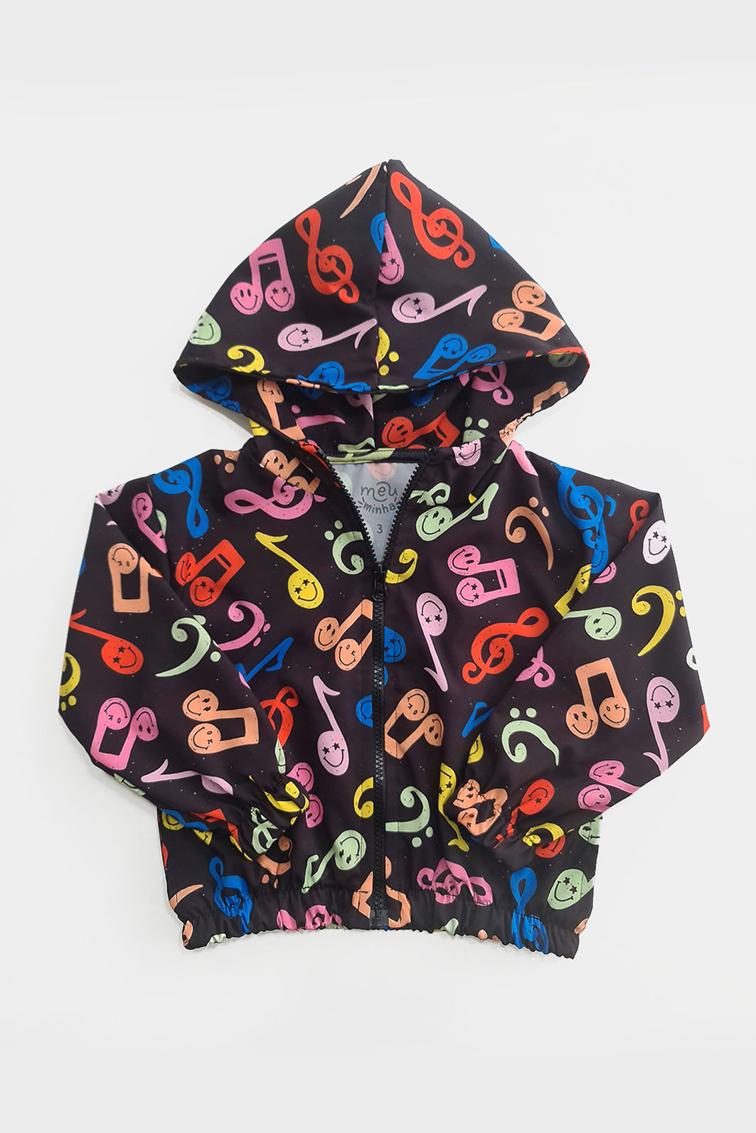 JAQUETA UNISSEX CORTA-VENTO NOTAS (SEGUNDA QUALIDADE)