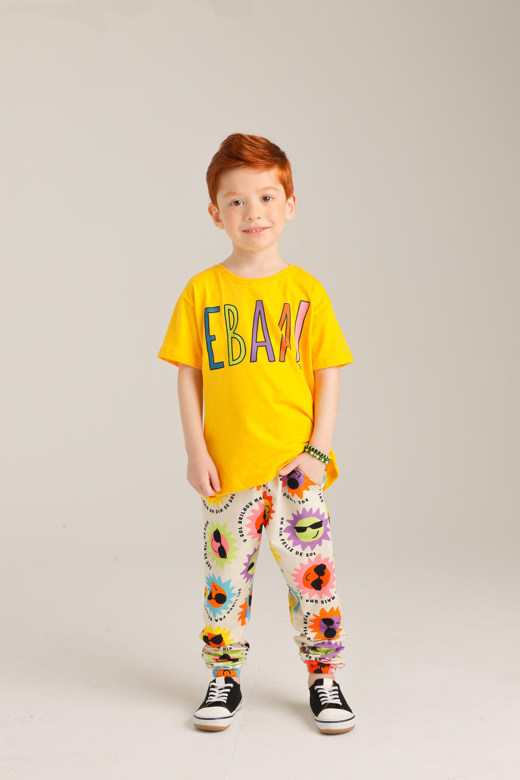 CALÇA UNISSEX MOLETINHO SOL COLORIDO