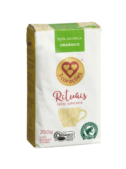 Café Orgânico Torrado e Moído Rituais 3 Corações