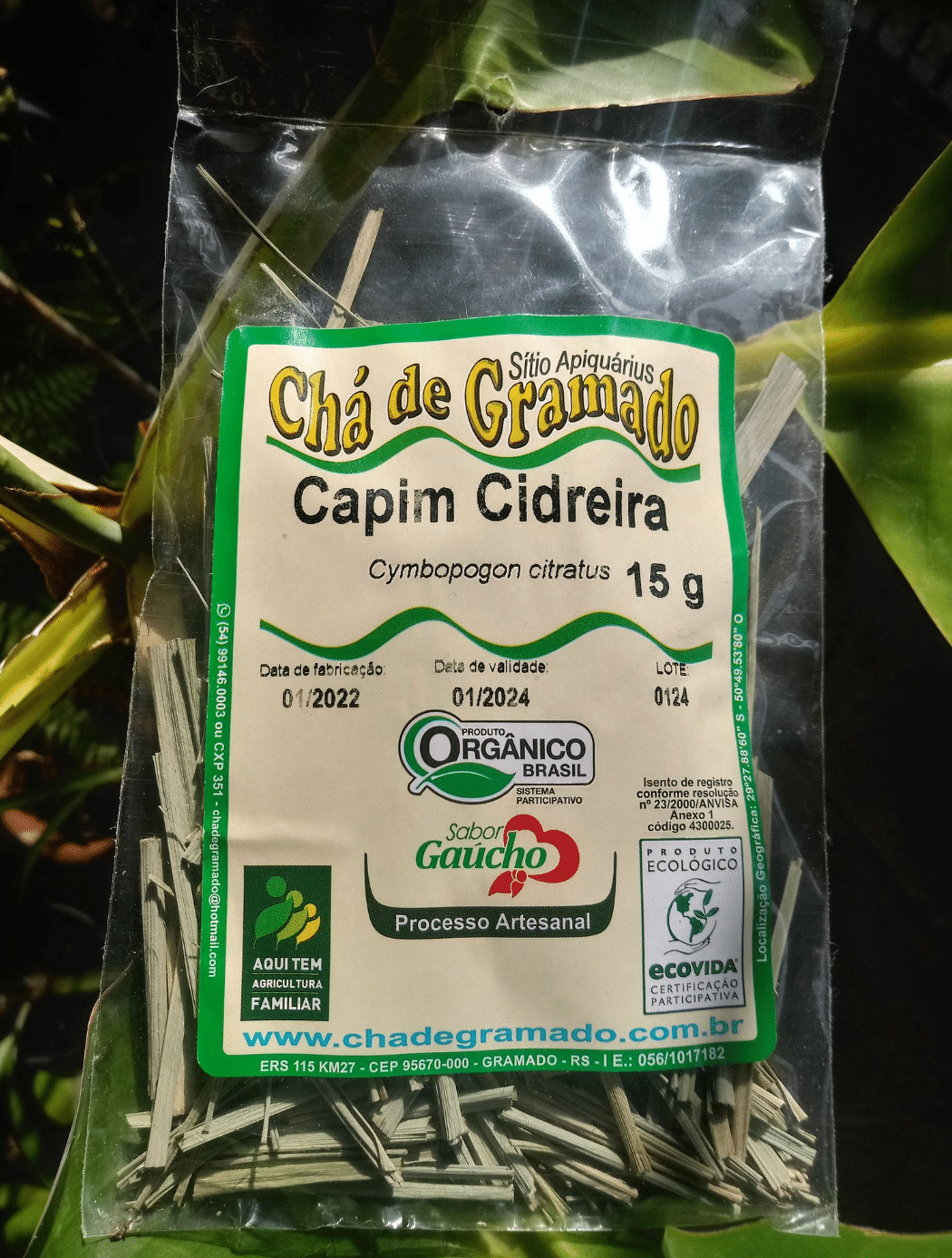 Chá de Capim Cidreira Orgânico