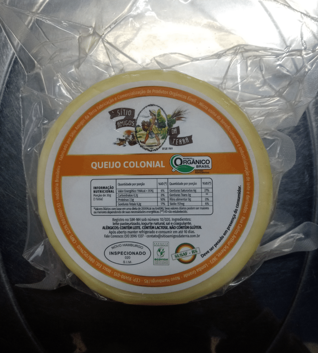 Queijo Colonial Orgânico