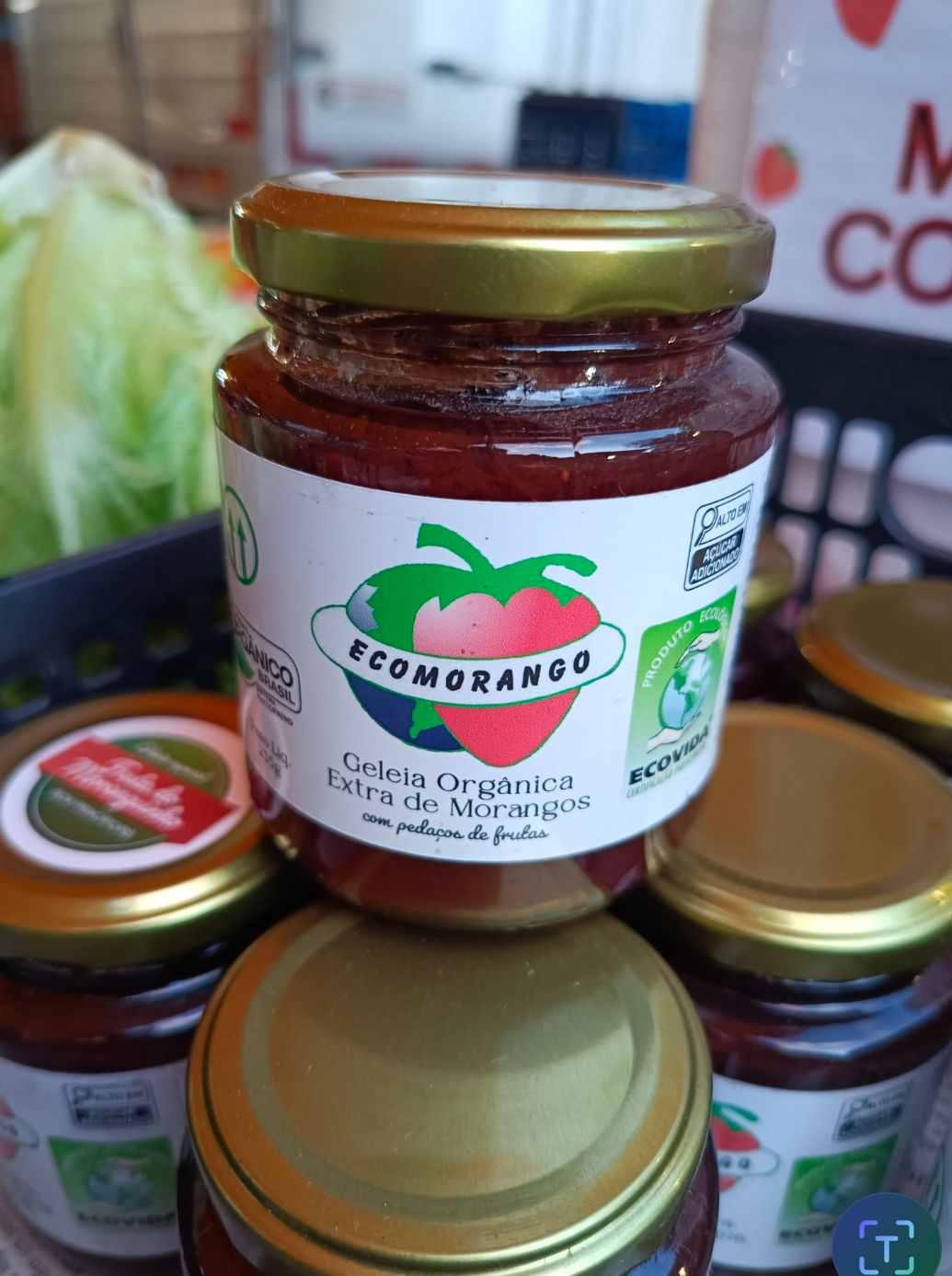 Geleia de Morango Orgânica c/ pedaços de fruta