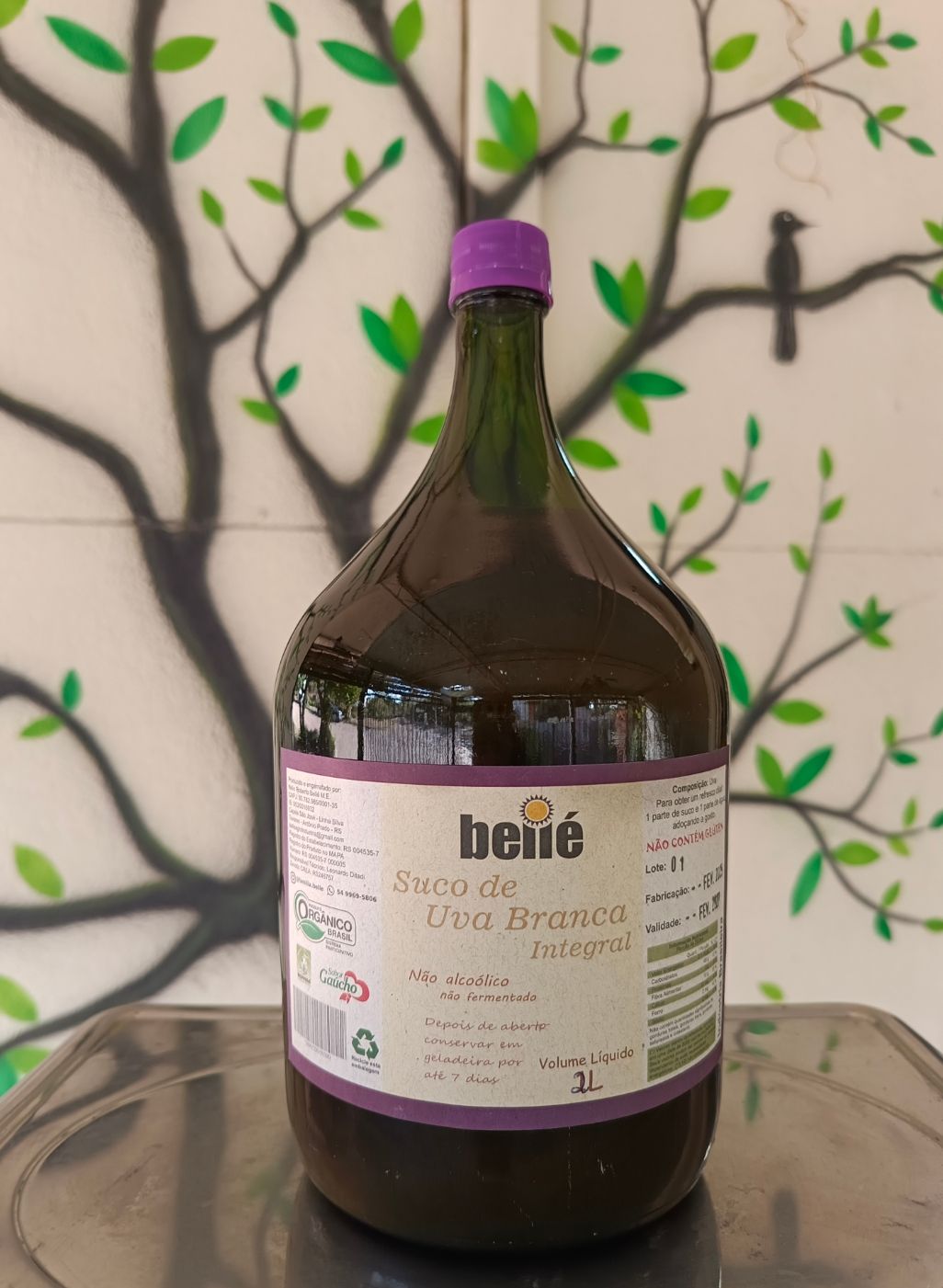 Suco de Uva Branca Integral Orgânico 2L - Bellé