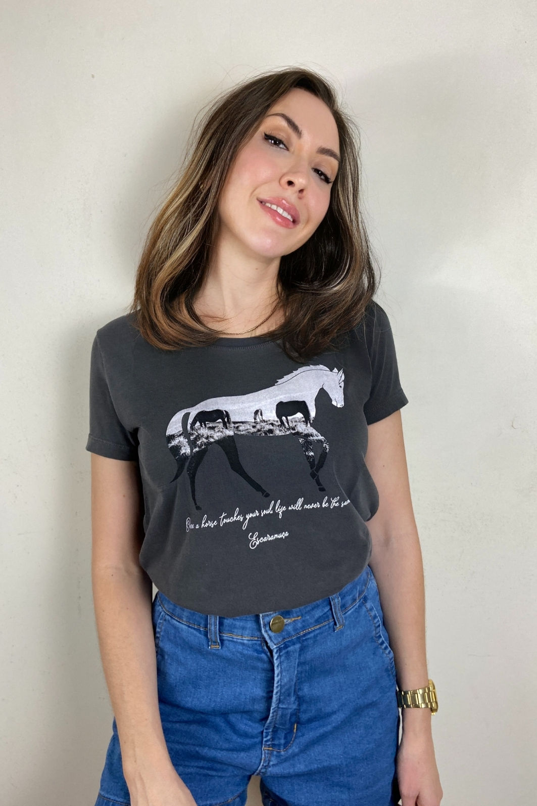 CAMISETA FEM SOUL - GRAFITE - F214 CAMISETA FEM SOUL - GRAFITE - F214