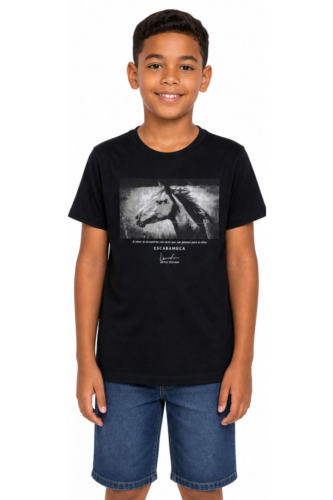 CAMISETA INFANTIL POEMA - PRETA - 1I30 CAMISETA INFANTIL POEMA - PRETA - 1I30