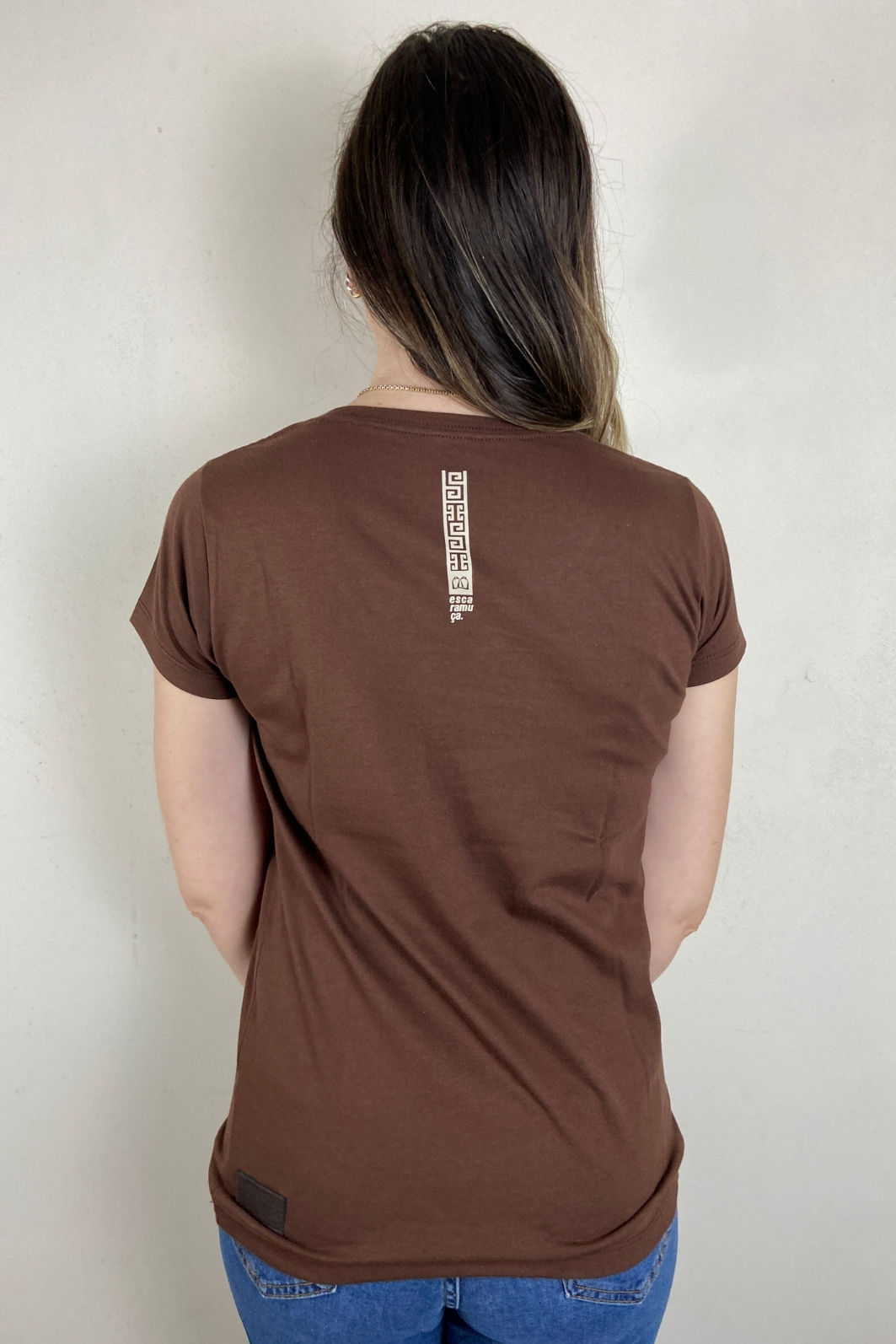 CAMISETA FEM MAGNUS - MARROM -F207 CAMISETA FEM MAGNUS - MARROM -F207