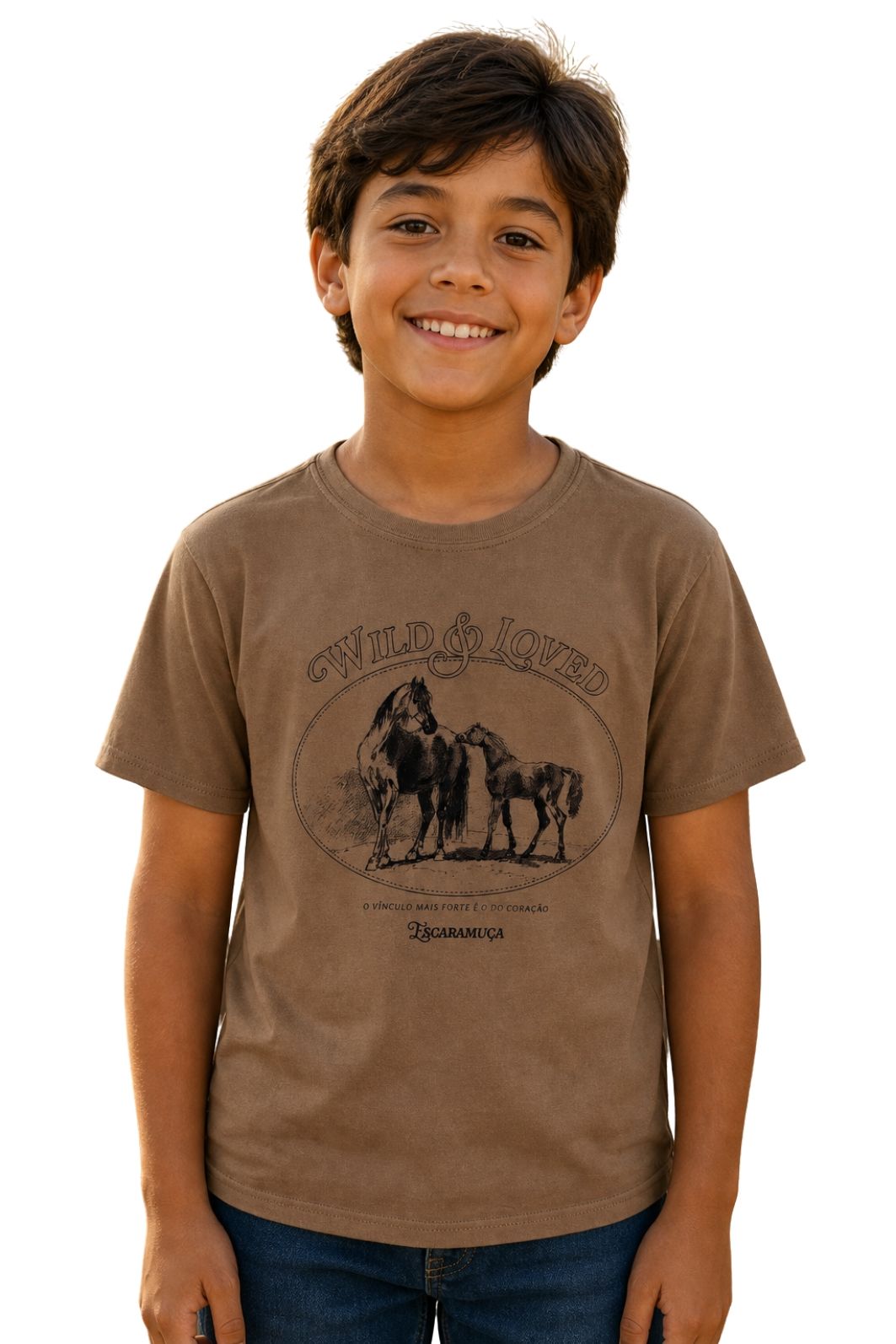 CAMISETA INFANTIL WILD AND LOVED CAQUI - 1I31 CAMISETA INFANTIL WILD AND LOVED CAQUI - 1I31