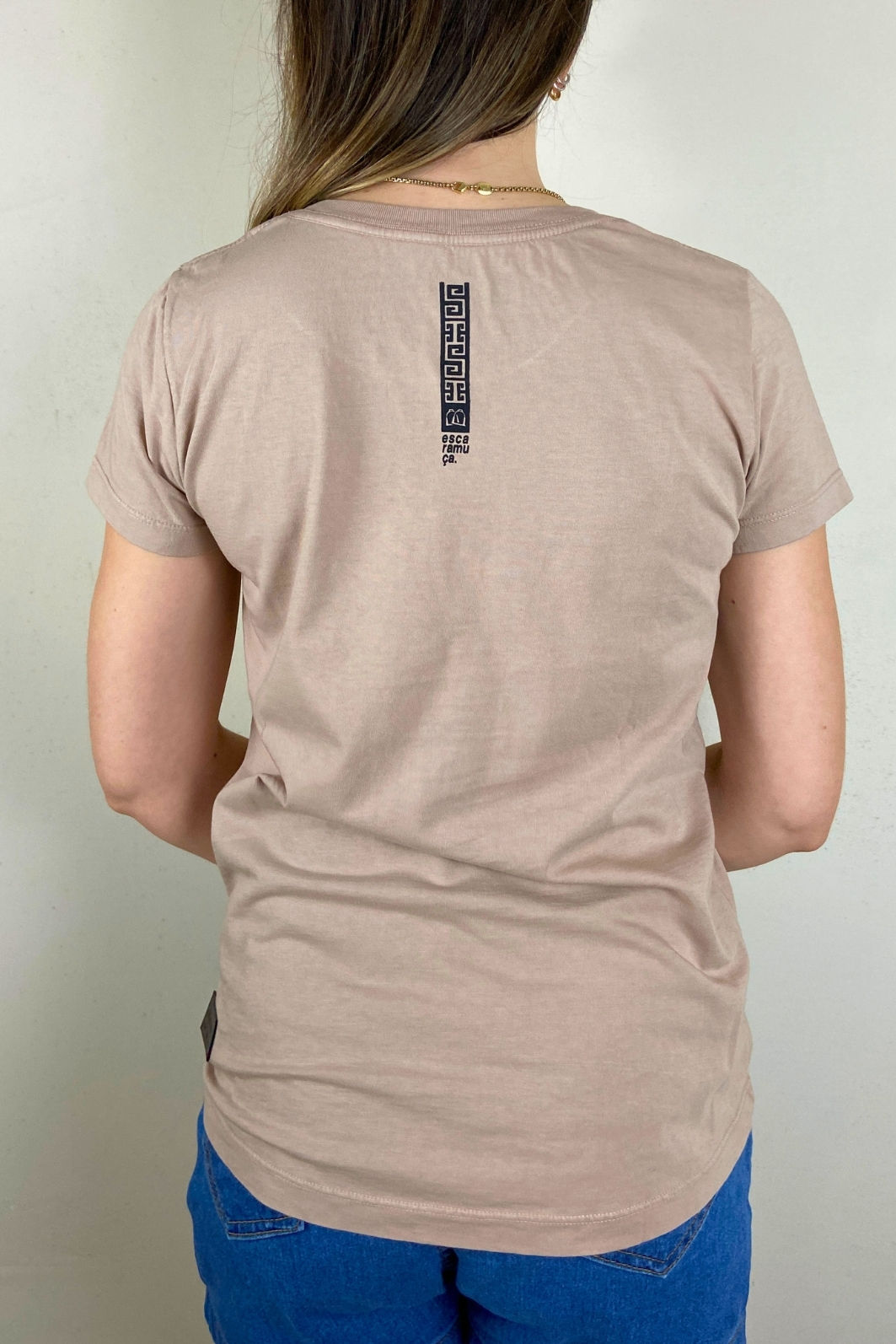 CAMISETA FEM ELLEGANCE - NUDE - F218 CAMISETA FEM ELLEGANCE - NUDE - F218