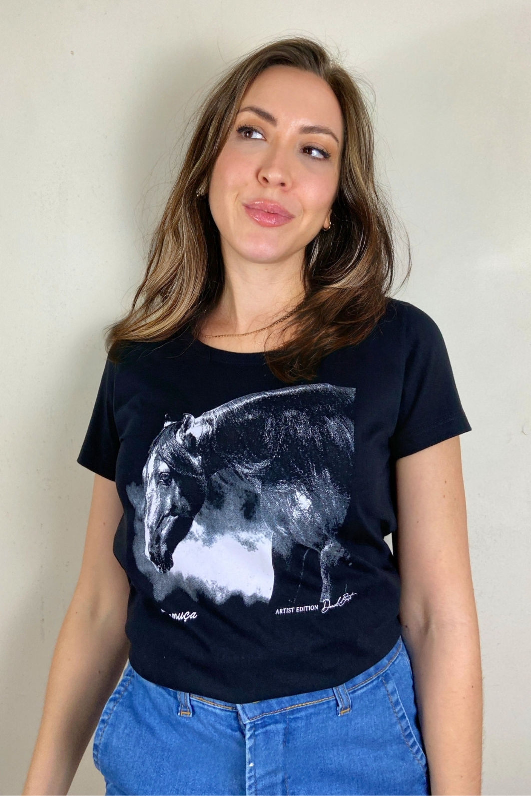CAMISETA FEM MAJESTIC - PRETA - F213 CAMISETA FEM MAJESTIC - PRETA - F213