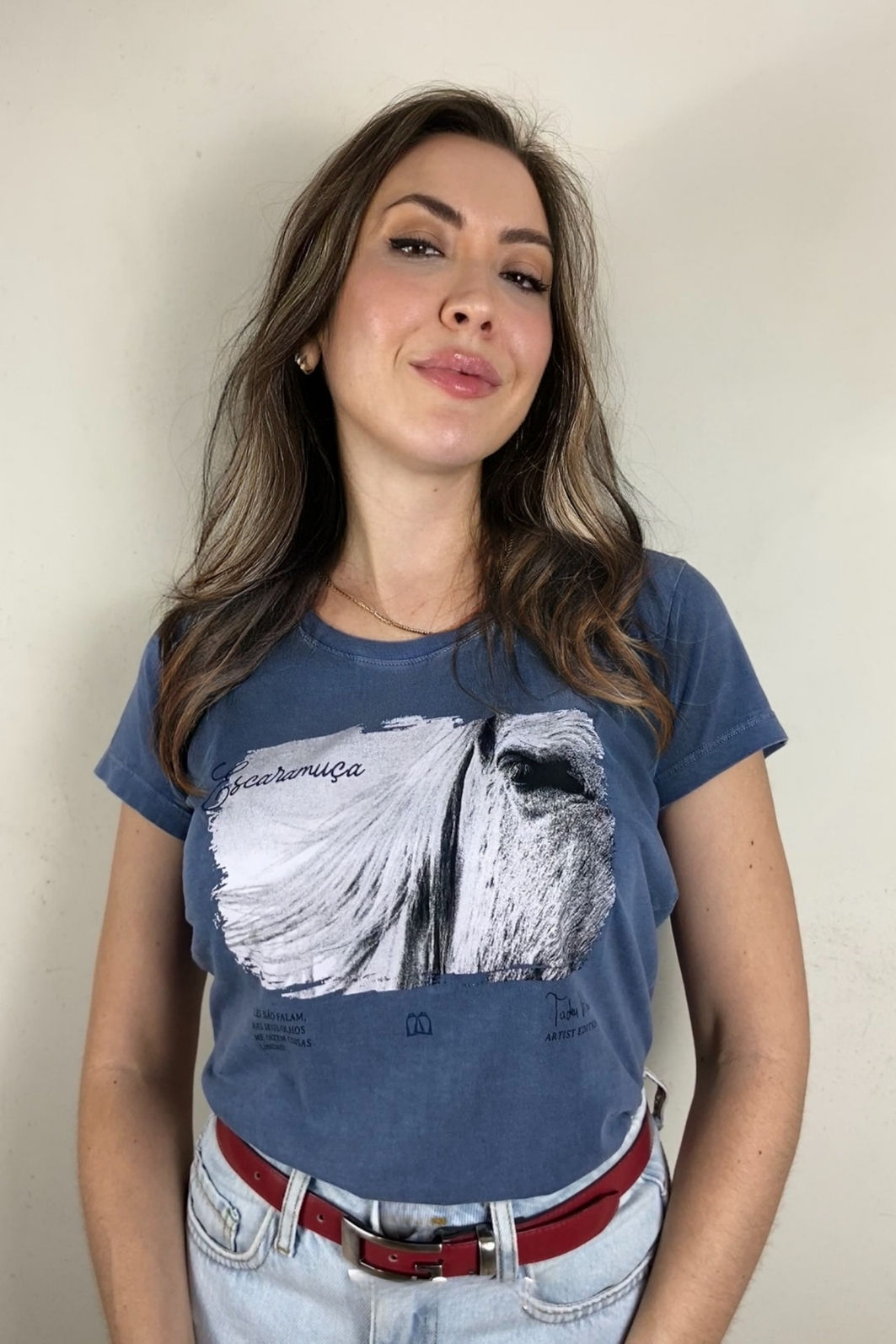 CAMISETA FEM SEU OLHAR - STONE - F206 CAMISETA FEM SEU OLHAR - STONE - F206