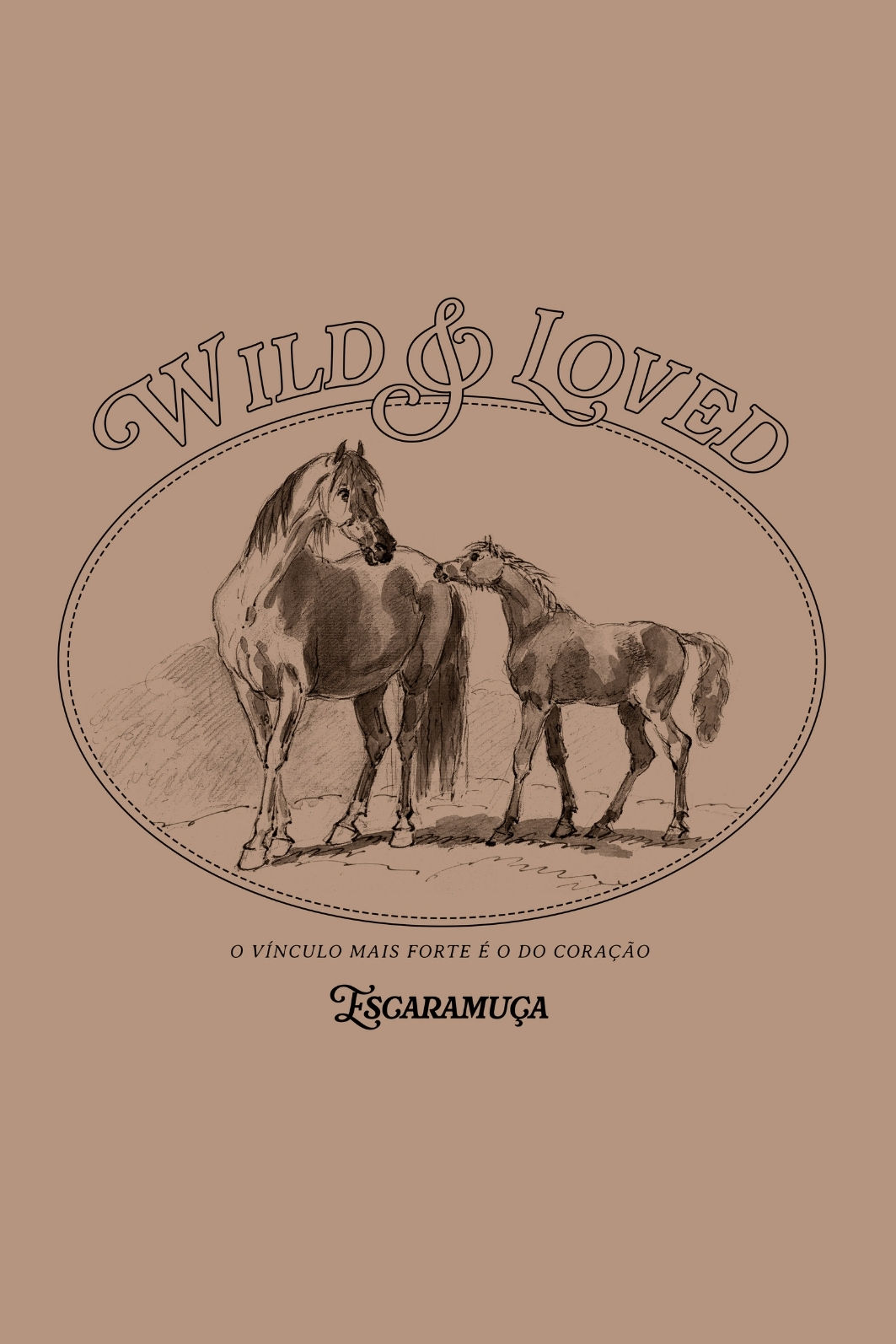 CAMISETA FEM WILD AND LOVED - CAQUI - F209 CAMISETA FEM WILD AND LOVED - CAQUI - F209