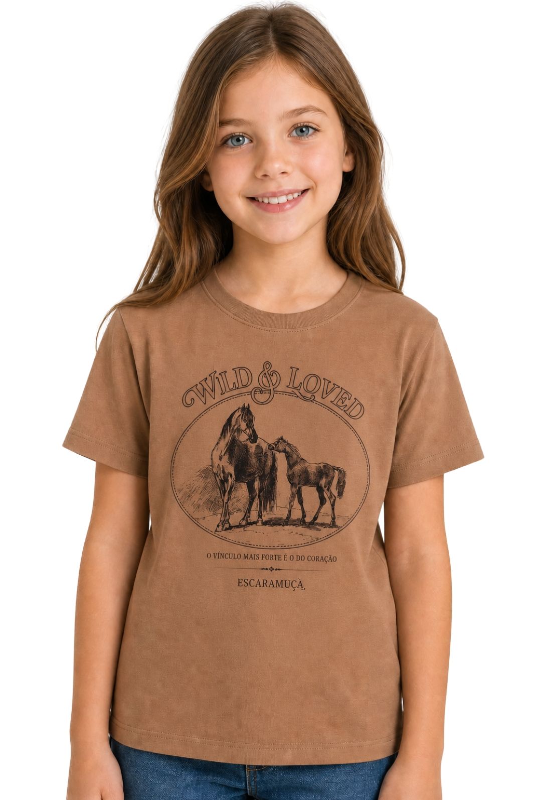 CAMISETA INFANTIL WILD AND LOVED CAQUI - 1I31 CAMISETA INFANTIL WILD AND LOVED CAQUI - 1I31