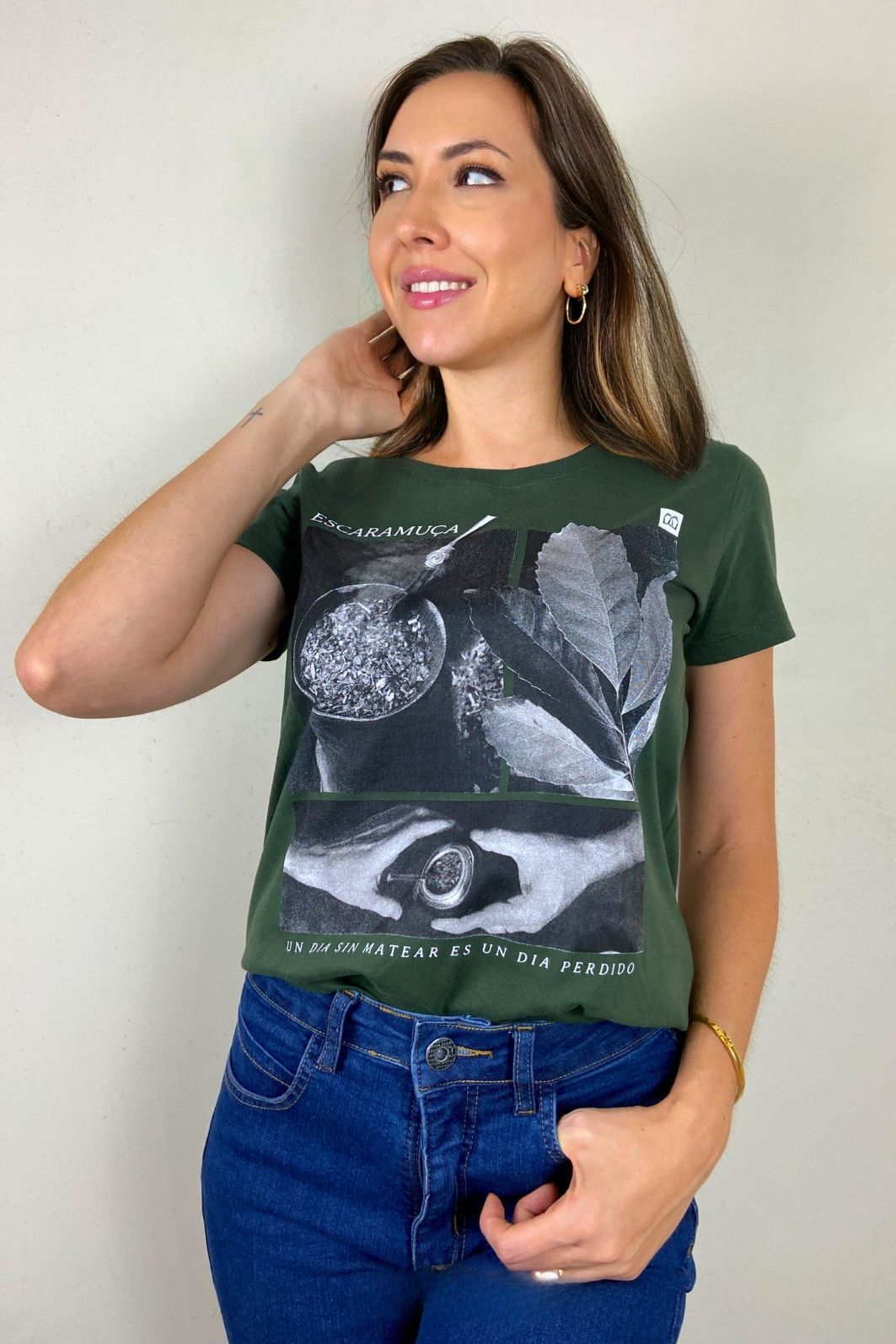 CAMISETA FEMININA MATEANDO - 1F186 CAMISETA FEMININA MATEANDO - 1F186