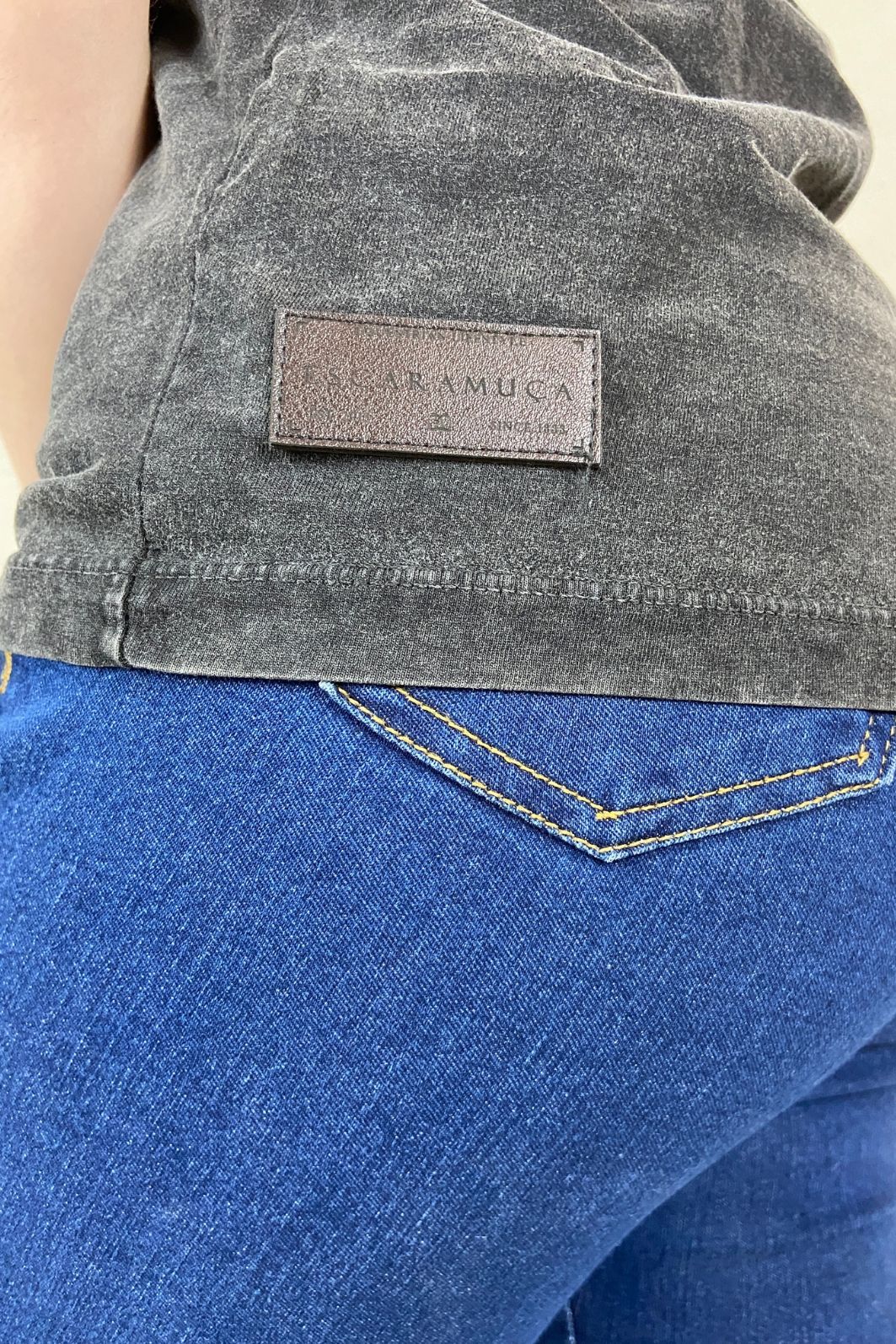 CAMISETA FEMININA MARMORIZADA SONHOS - 1F188 CAMISETA FEMININA MARMORIZADA SONHOS - 1F188