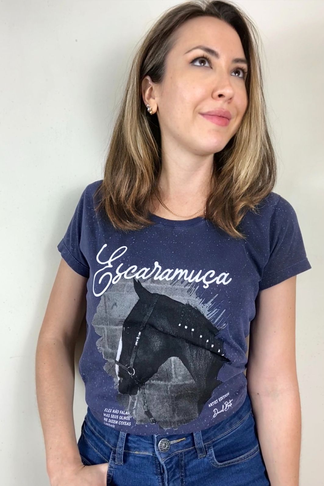 CAMISETA FEMININA OLHAR - 1F190 CAMISETA FEMININA OLHAR - 1F190