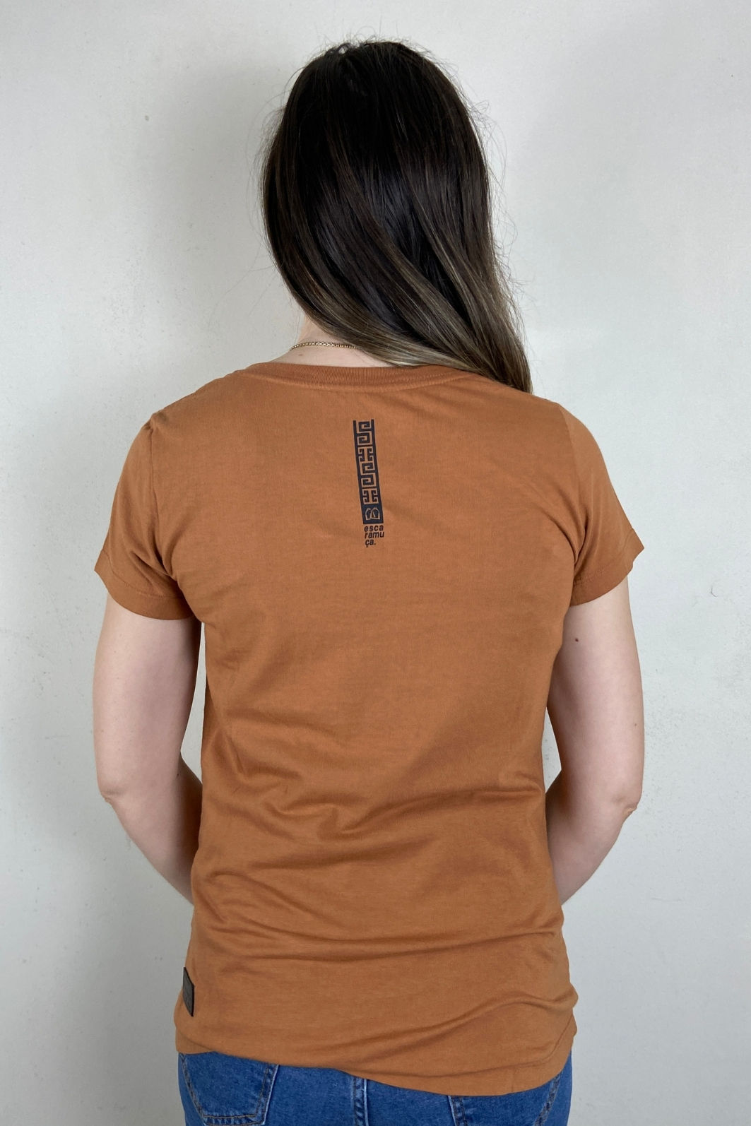 CAMISETA FEM ART - TERRACOTA - F217 CAMISETA FEM ART - TERRACOTA - F217