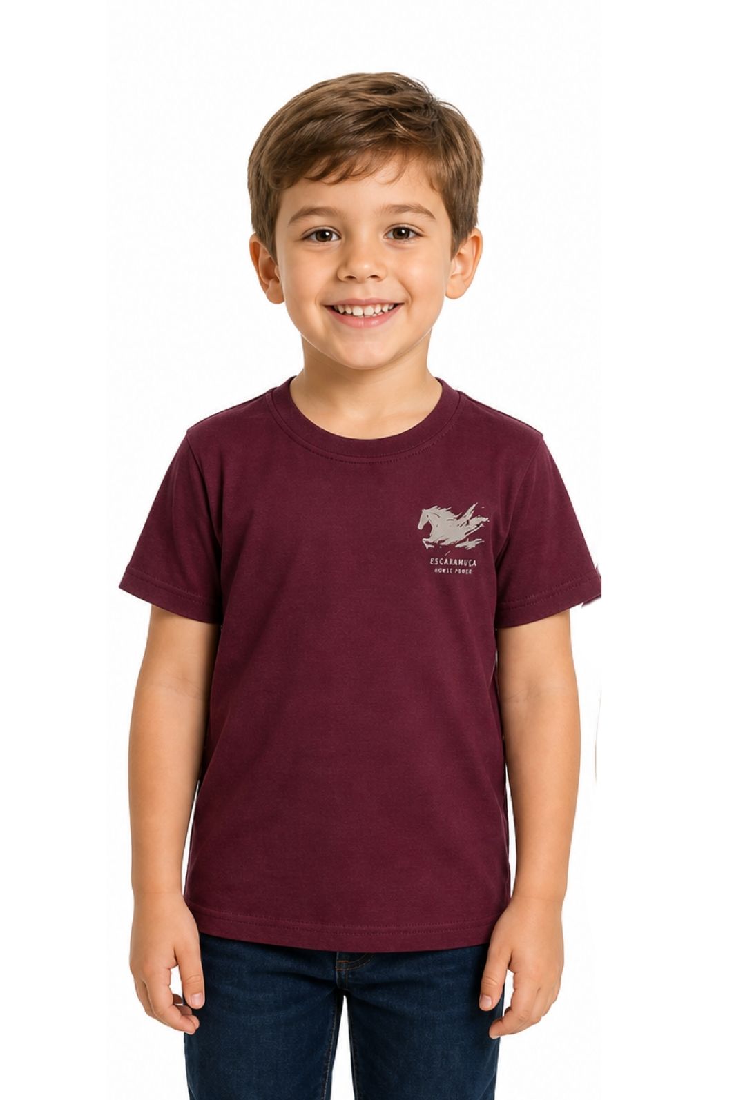 CAMISETA INFANTIL TROPA - VINHO - 1I29 CAMISETA INFANTIL TROPA - VINHO - 1I29