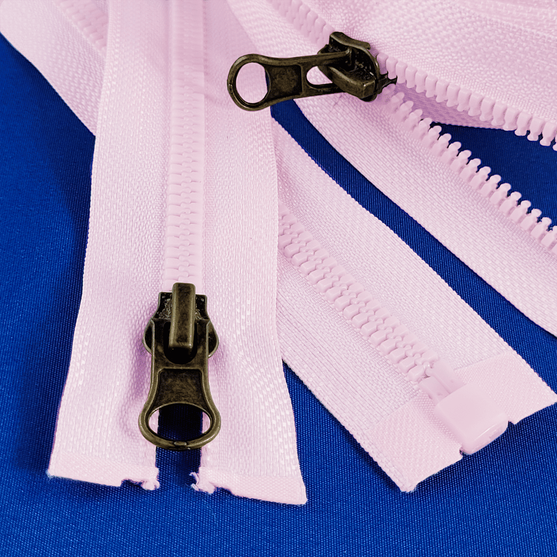 ZIPER NYLON COM CURSOR DE METAL OURO VELHO