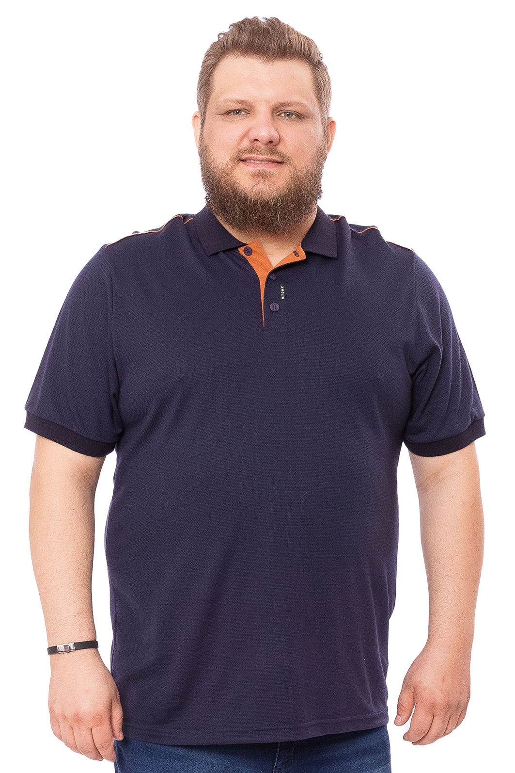 Polo Plus Size Malha Poá Polo Plus Size Malha Poá
