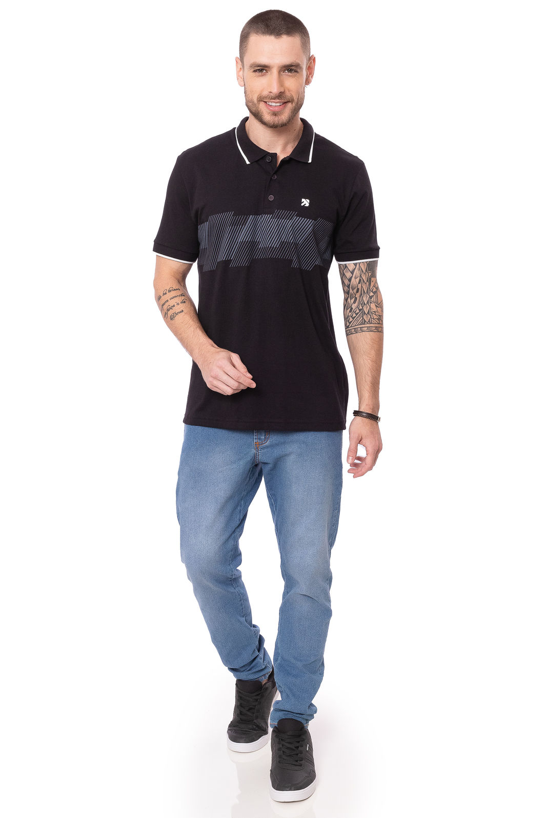 Polo Masculina BG Listras Polo Masculina BG Listras