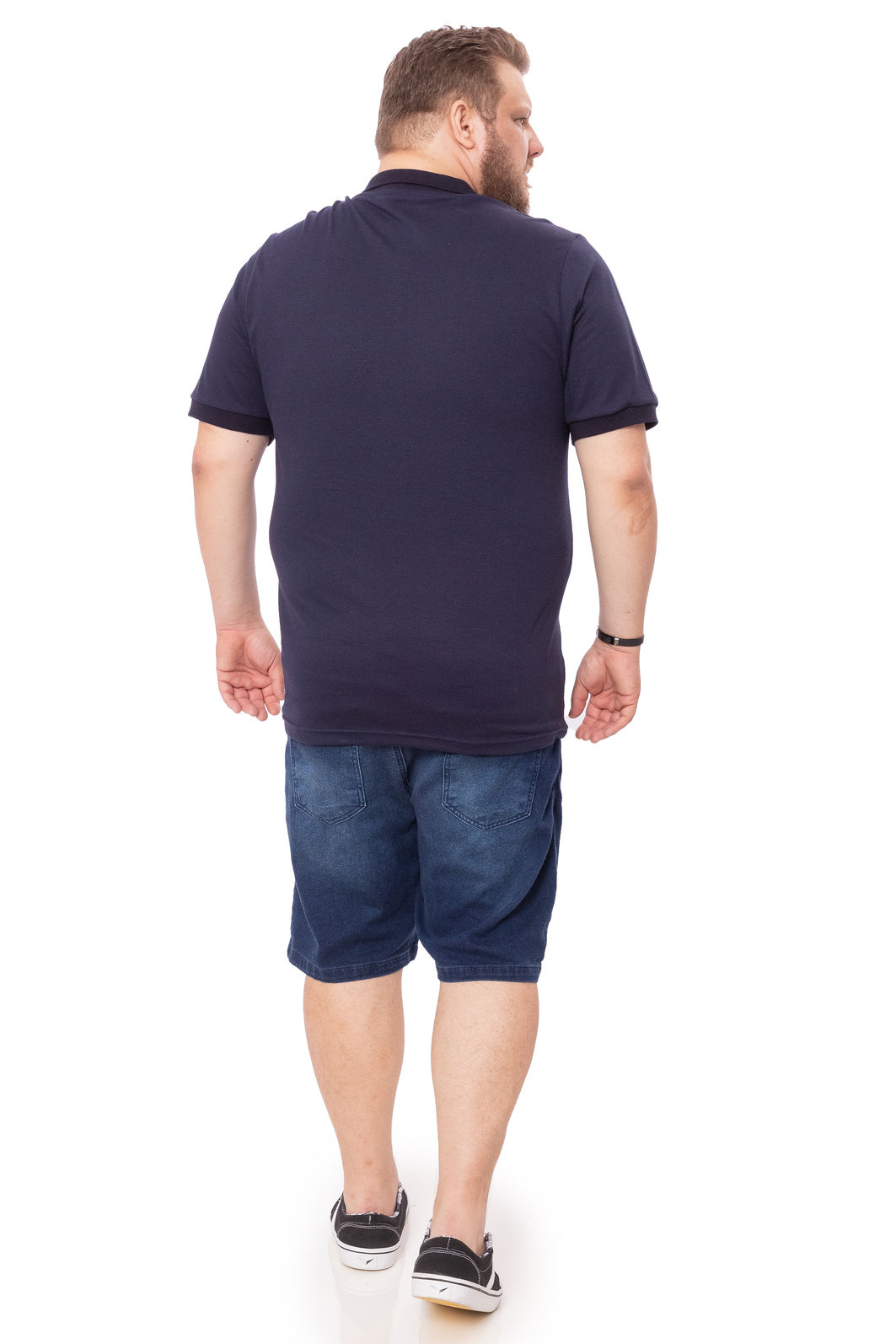 Polo Plus Size Malha Poá Polo Plus Size Malha Poá