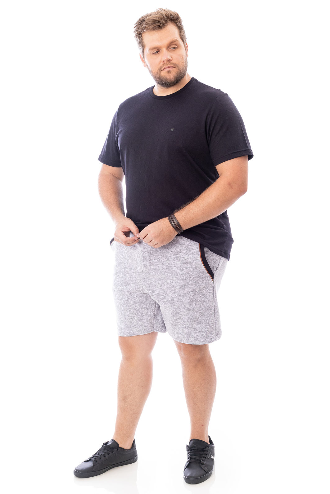 Bermuda Masculina Plus size em Moletom Division