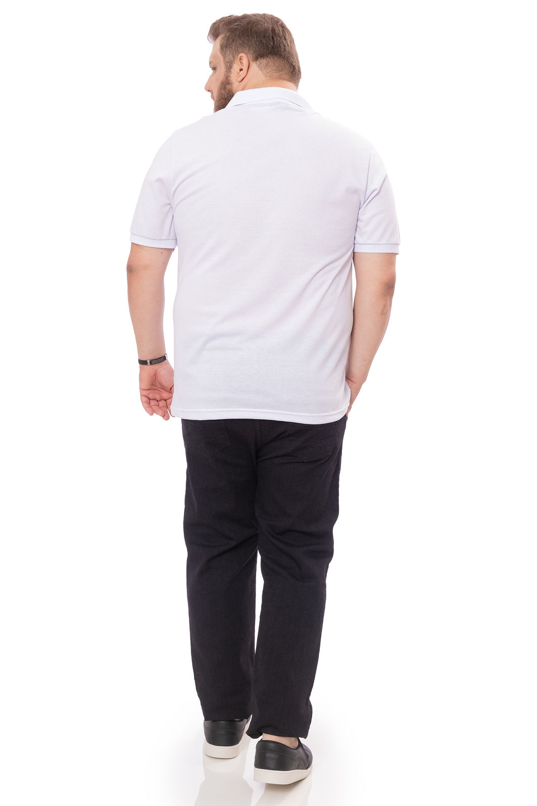 Polo Plus Size Malha Poá Polo Plus Size Malha Poá