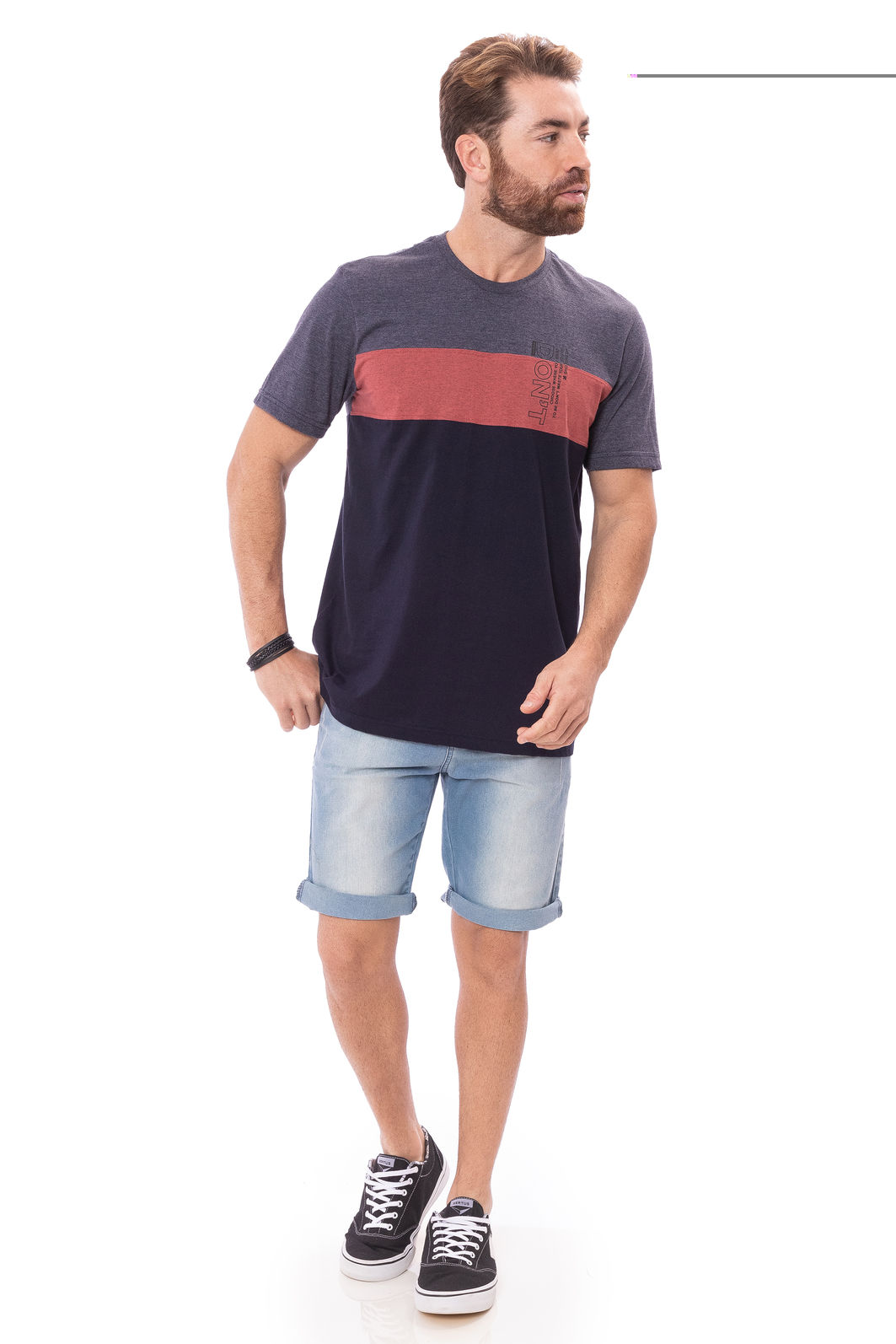 Camiseta Masculina com Recortes Don´t