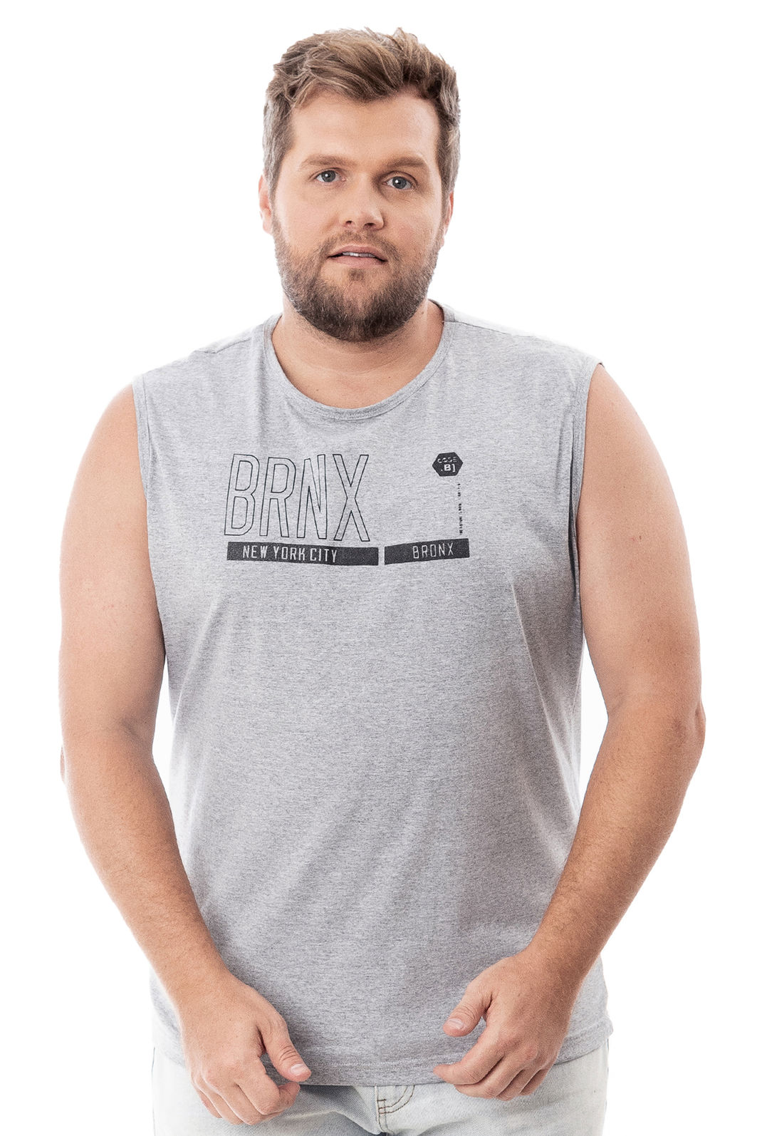 Regata Plus Size Machão Brnx Regata Plus Size Machão Brnx