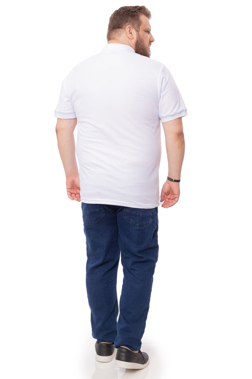 Polo Plus Size Com Costura Contrastante Polo Plus Size Com Costura Contrastante