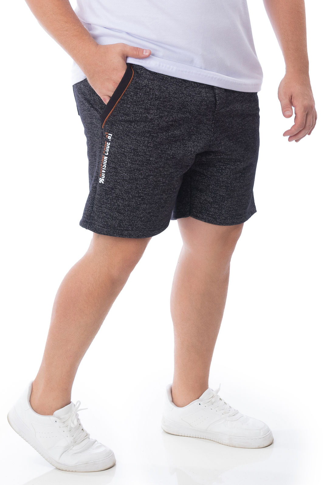Bermuda Masculina Plus size em Moletom Division