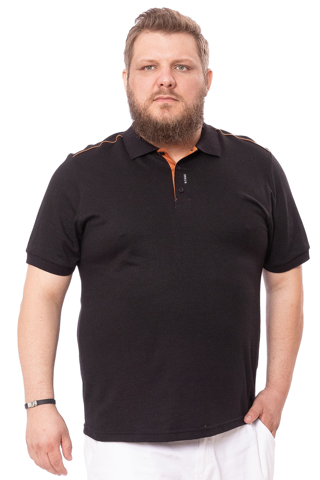 Polo Plus Size Malha Poá Polo Plus Size Malha Poá