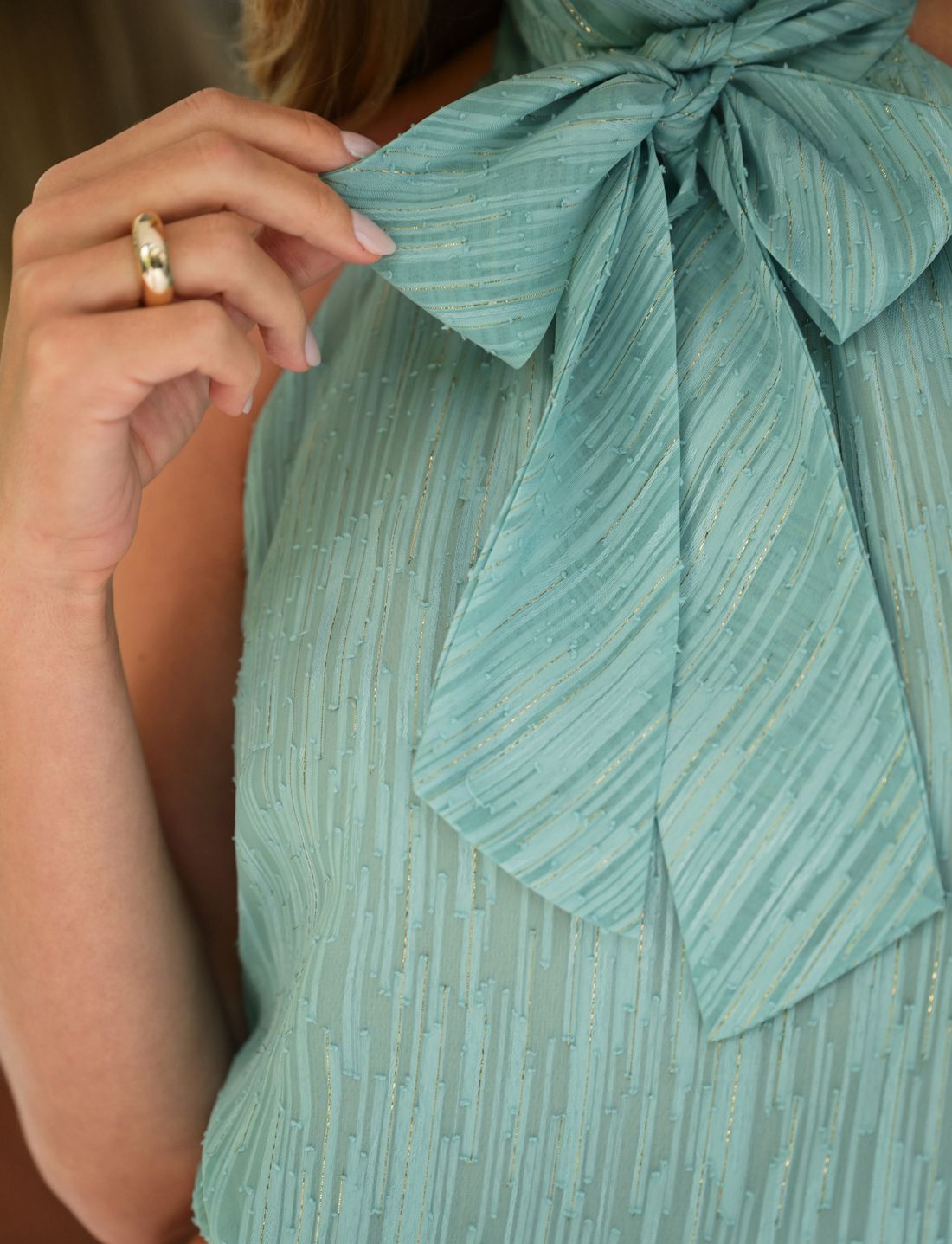 Regata Gola Laço Em Chiffon - Doce Flor