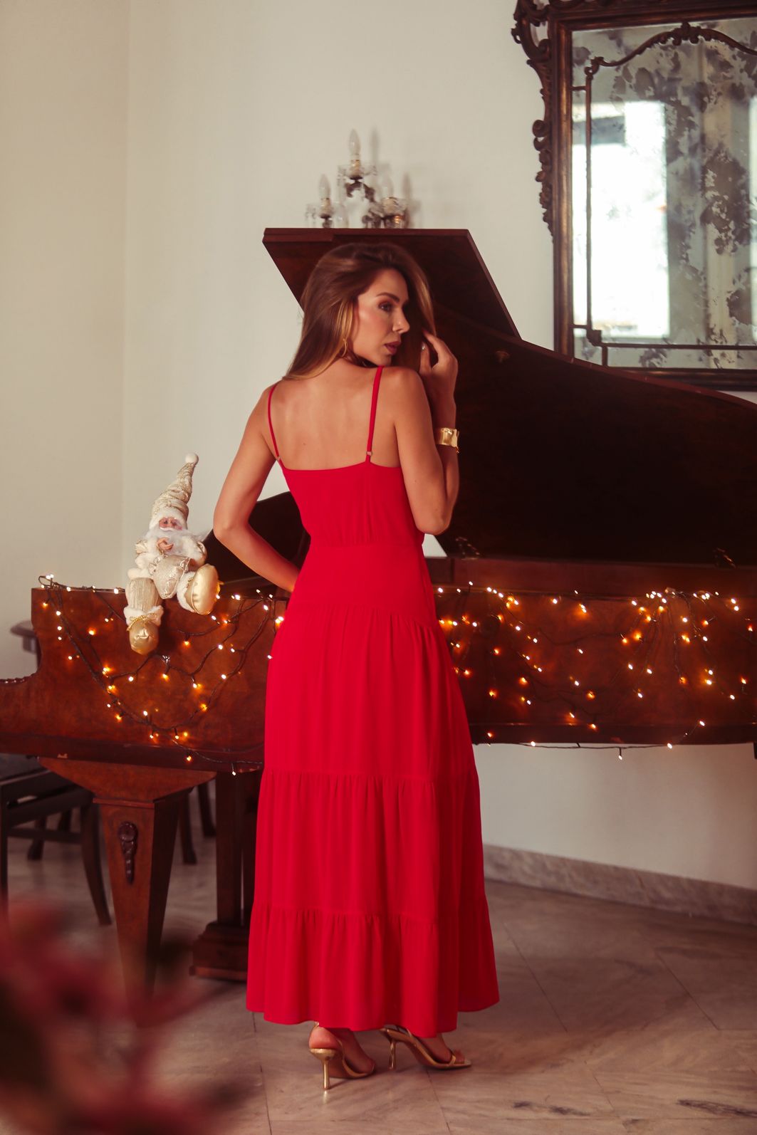 Vestido Longo Yoryu Franzido - Donna Ritz Vestido Longo Yoryu Franzido - Donna Ritz