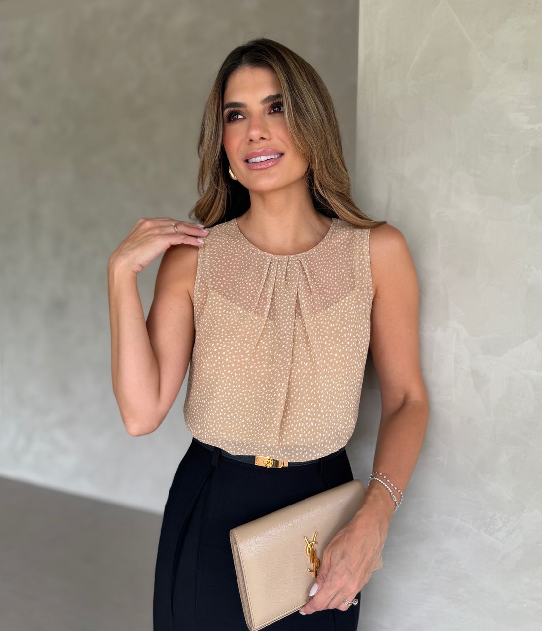 Blusa Cavada Com Pregas Poás - Doce Flor