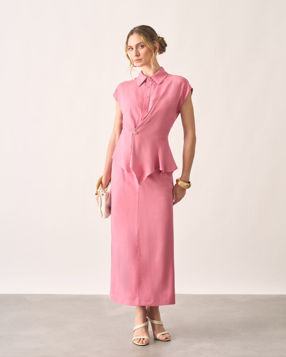 Saia Viscose Twill Costas Fenda - Milalai Saia Viscose Twill Costas Fenda - Milalai