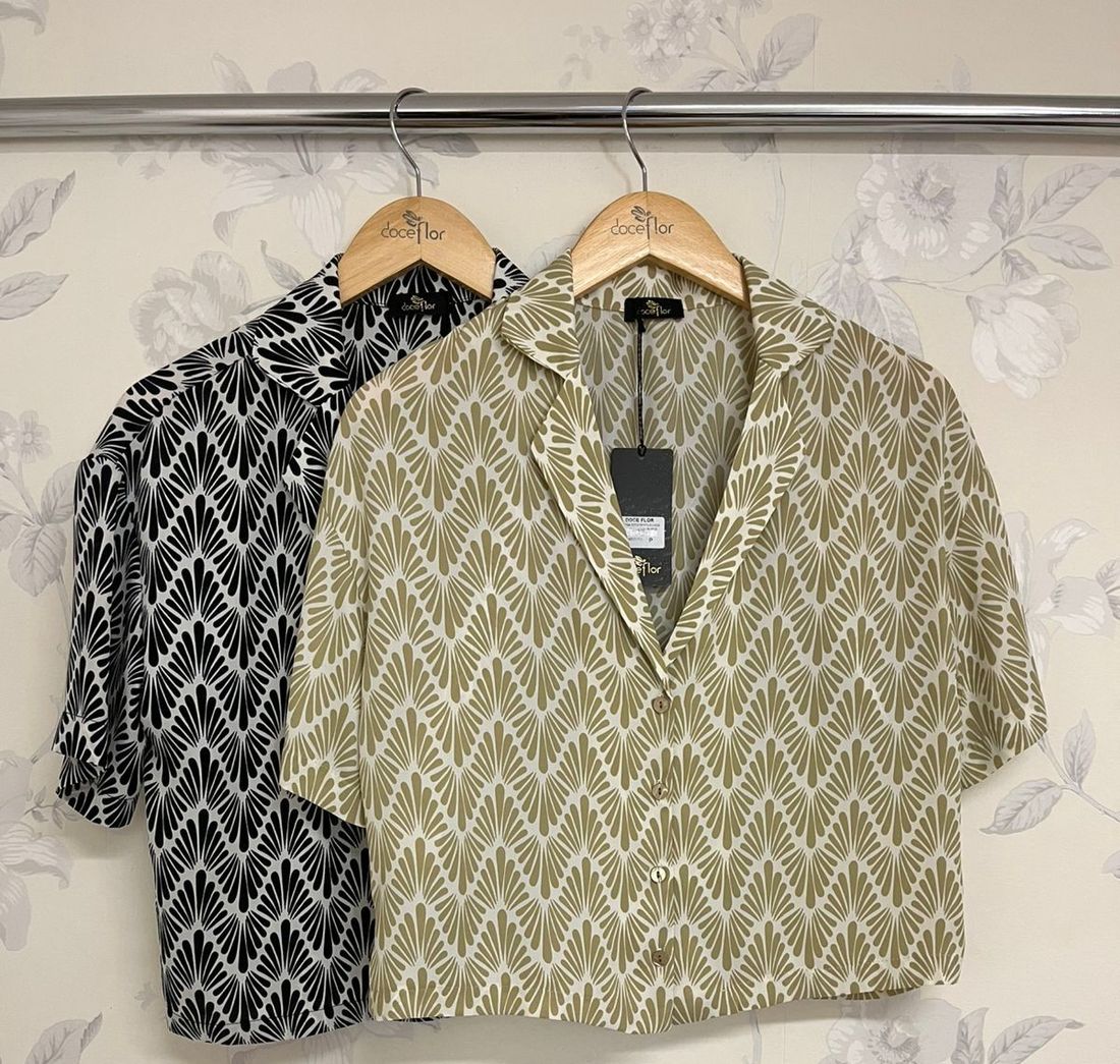 Camisa Estampada Manga Curta - Doce Flor