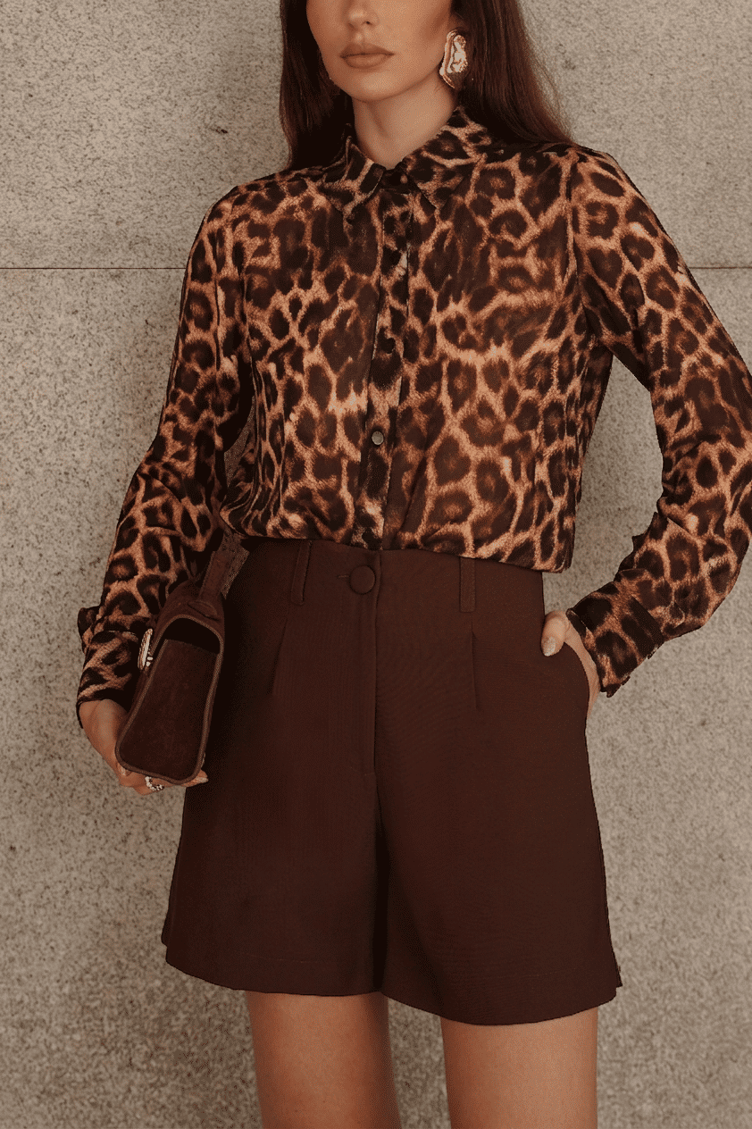 Short Alfaiataria Pregas - Doce Flor