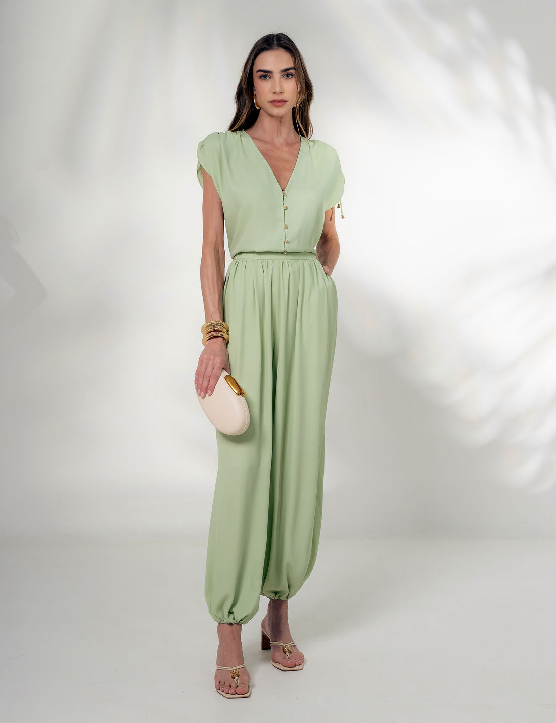 Calça Aladim Ísis Crepe - Unique Chic Calça Aladim Ísis Crepe - Unique Chic