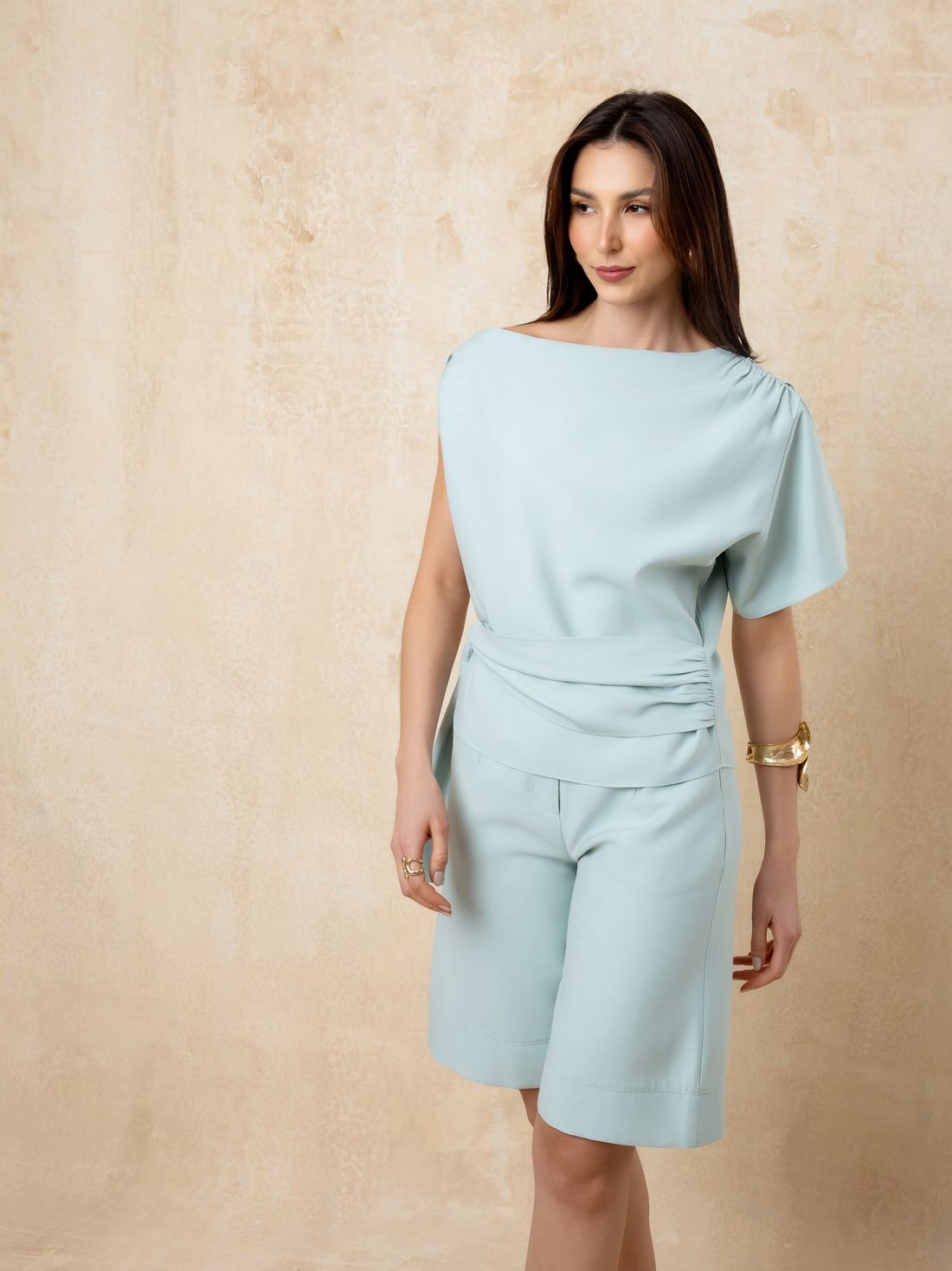Blusa Assimétrica Com Amarração - Doce Flor Blusa Assimétrica Com Amarração - Doce Flor