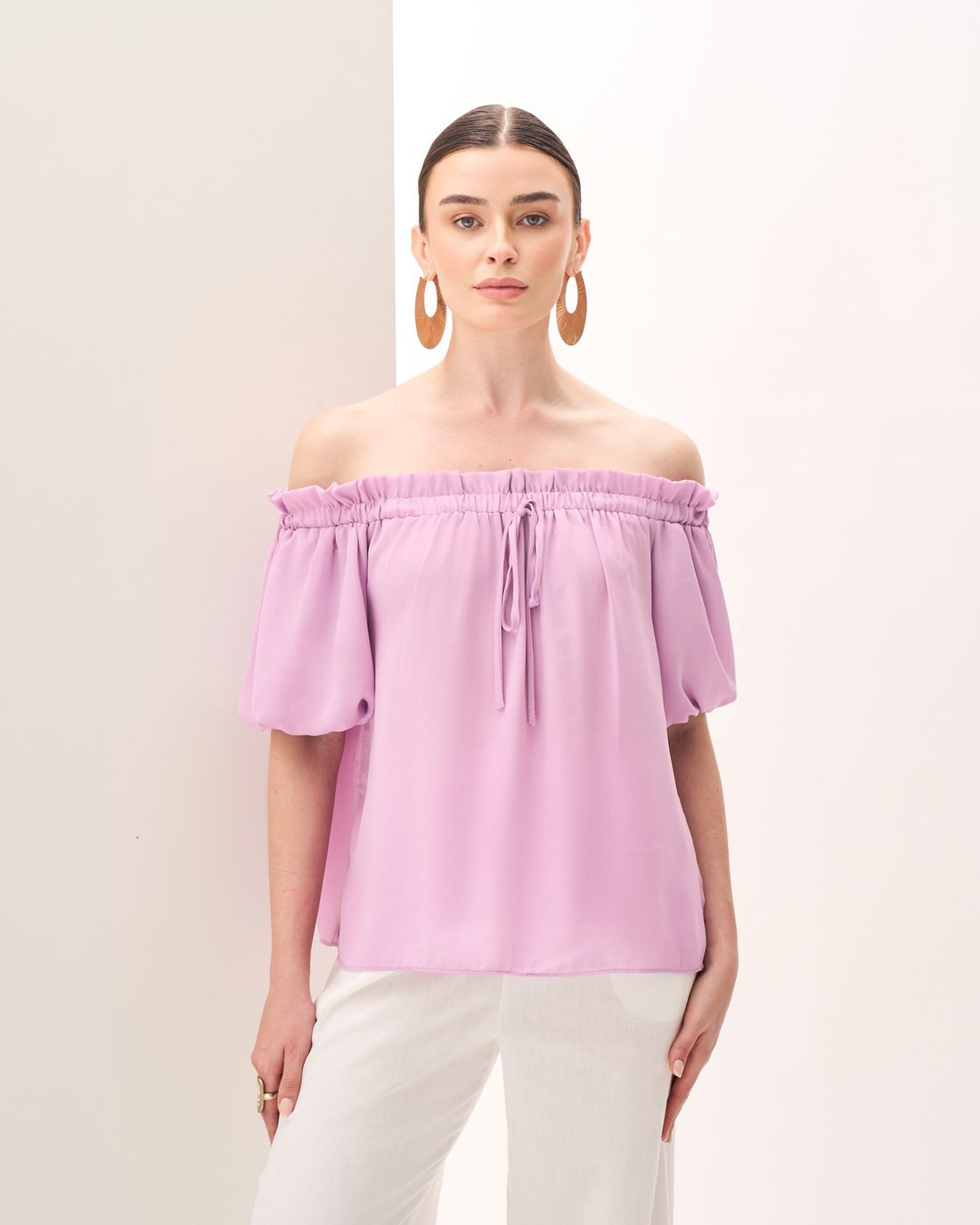Blusa Crepe Ombro a Ombro - Milalai Blusa Crepe Ombro a Ombro - Milalai